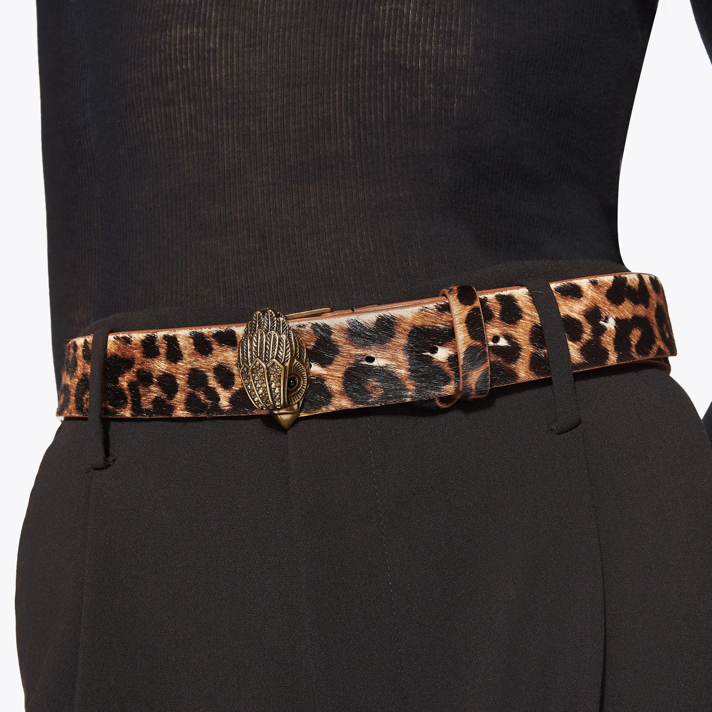 KENSINGTON 38 BELT Leopard Print Leather Belt by KURT GEIGER LONDON