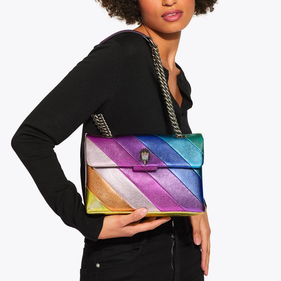 LEATHER KENSINGTON BAG Leather Rainbow Metallic Shoulder