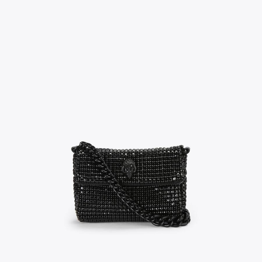 MINI PARTY XBODY BAG Black Crystal Cross Body Purse by KURT GEIGER LONDON