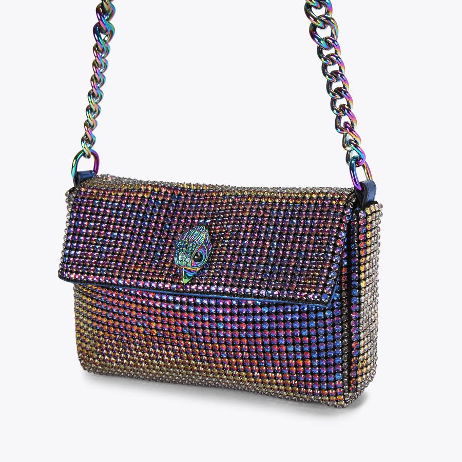 SM PARTY SHOULDER BAG Iridescent Crystal Shoulder Purse by KURT GEIGER LONDON