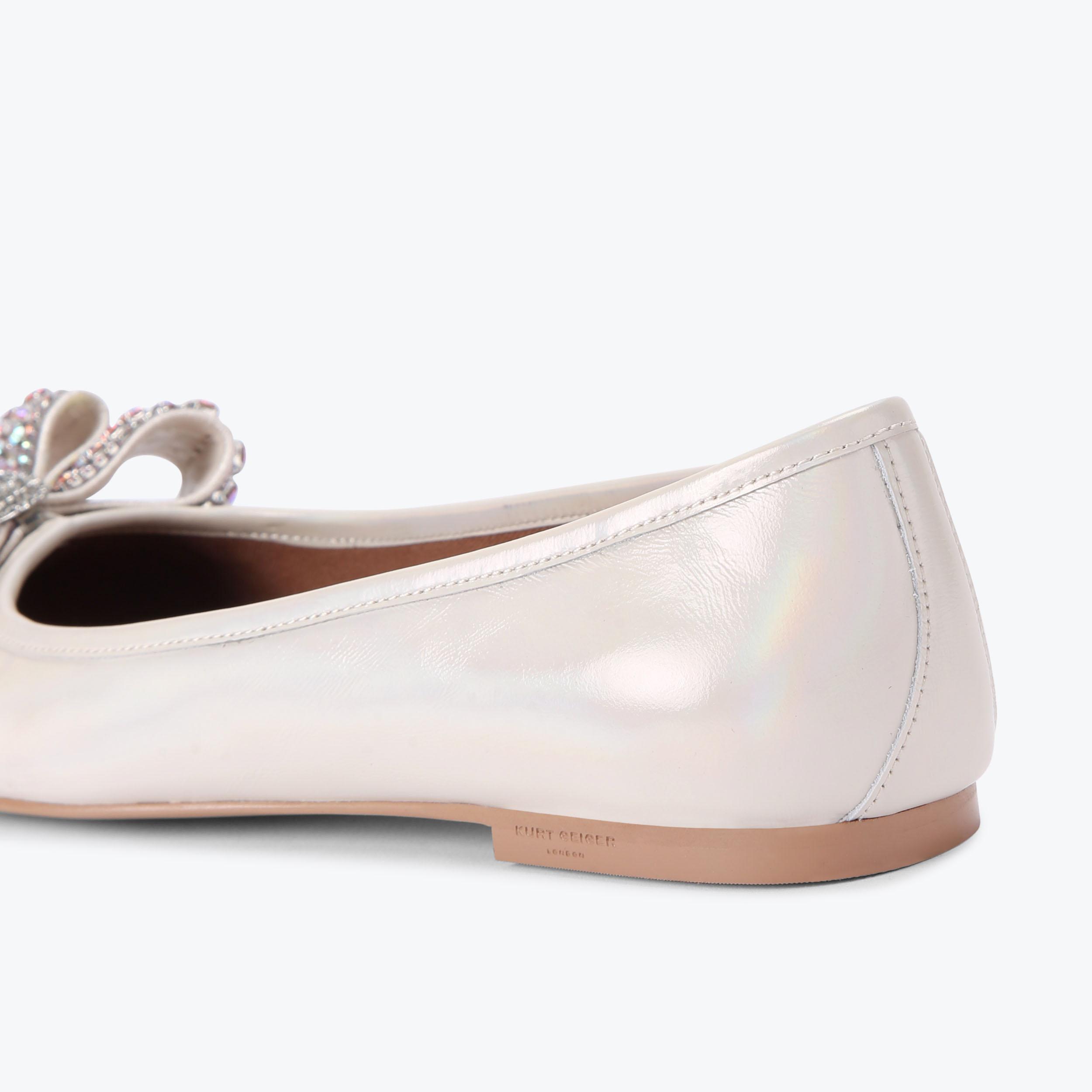 BOW BALLERINA Iridescent Ballerina Flat by KURT GEIGER LONDON