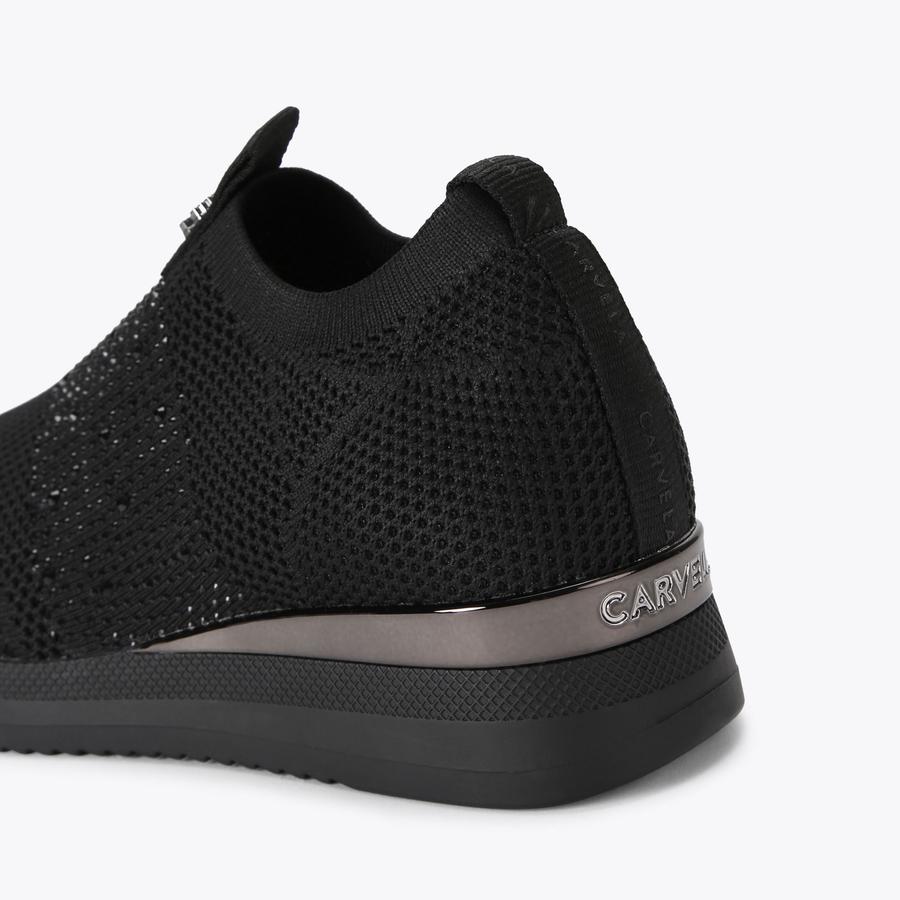 JANEIRO 2 Black Slip On Trainers by CARVELA