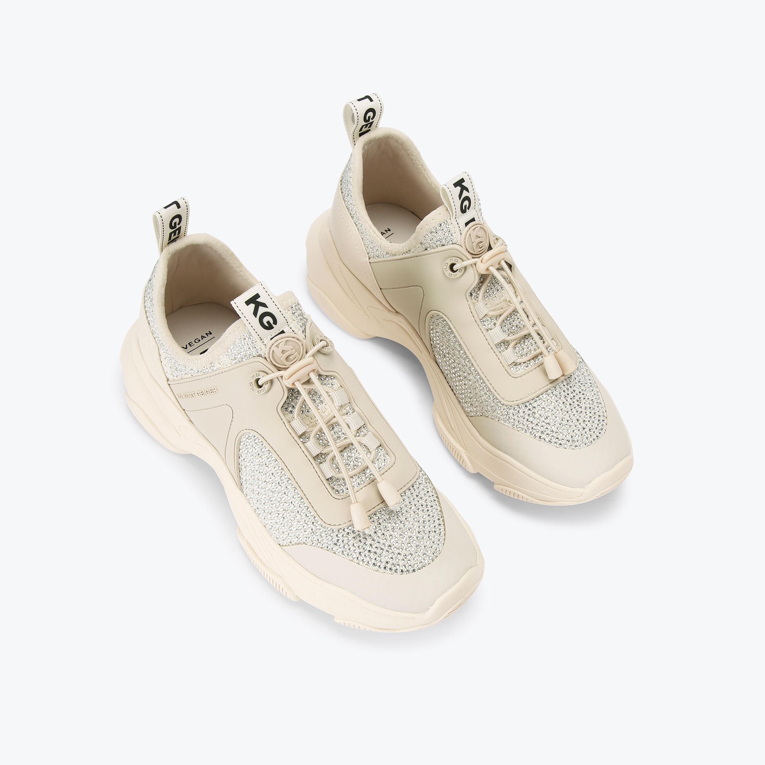 LEIGHTON GEM Bone Embellished Toggle Trainer by KG KURT GEIGER