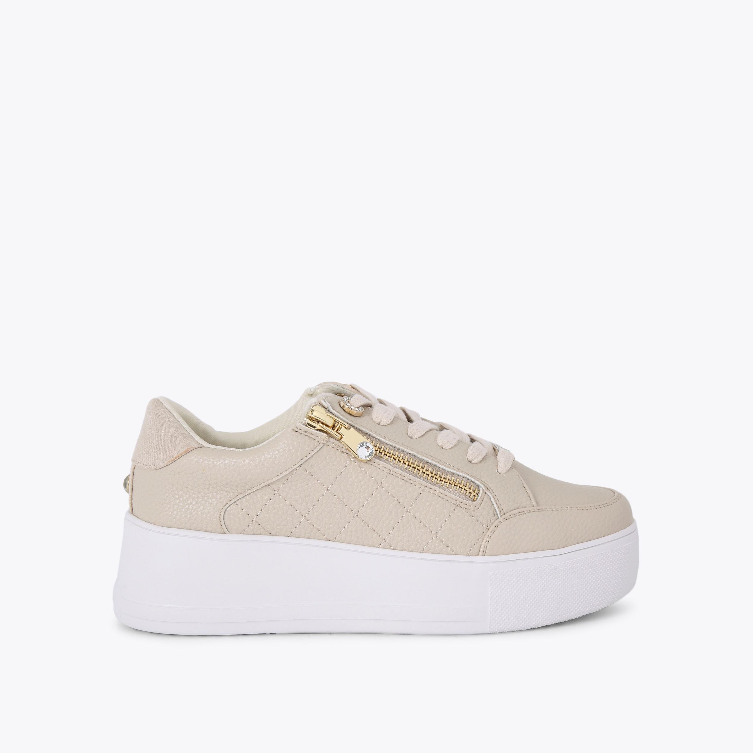 JIVE ZIP Beige Trainer by CARVELA