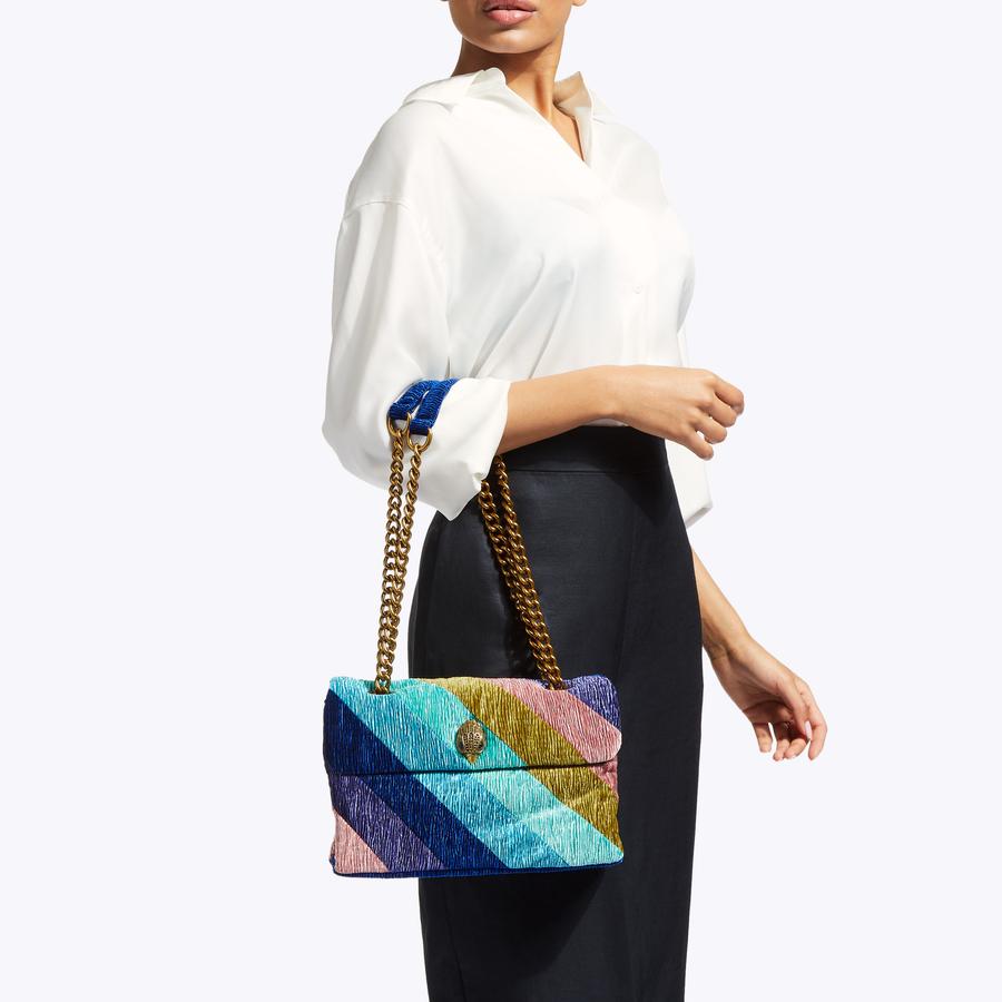 VELVET SOFT KENSINGTON Crinkled Shoulder Bag by KURT GEIGER LONDON