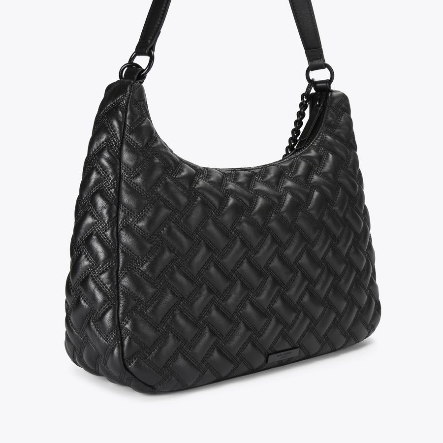 KENSINGTON LG HOBO DR Black Hobo Purse by KURT GEIGER LONDON