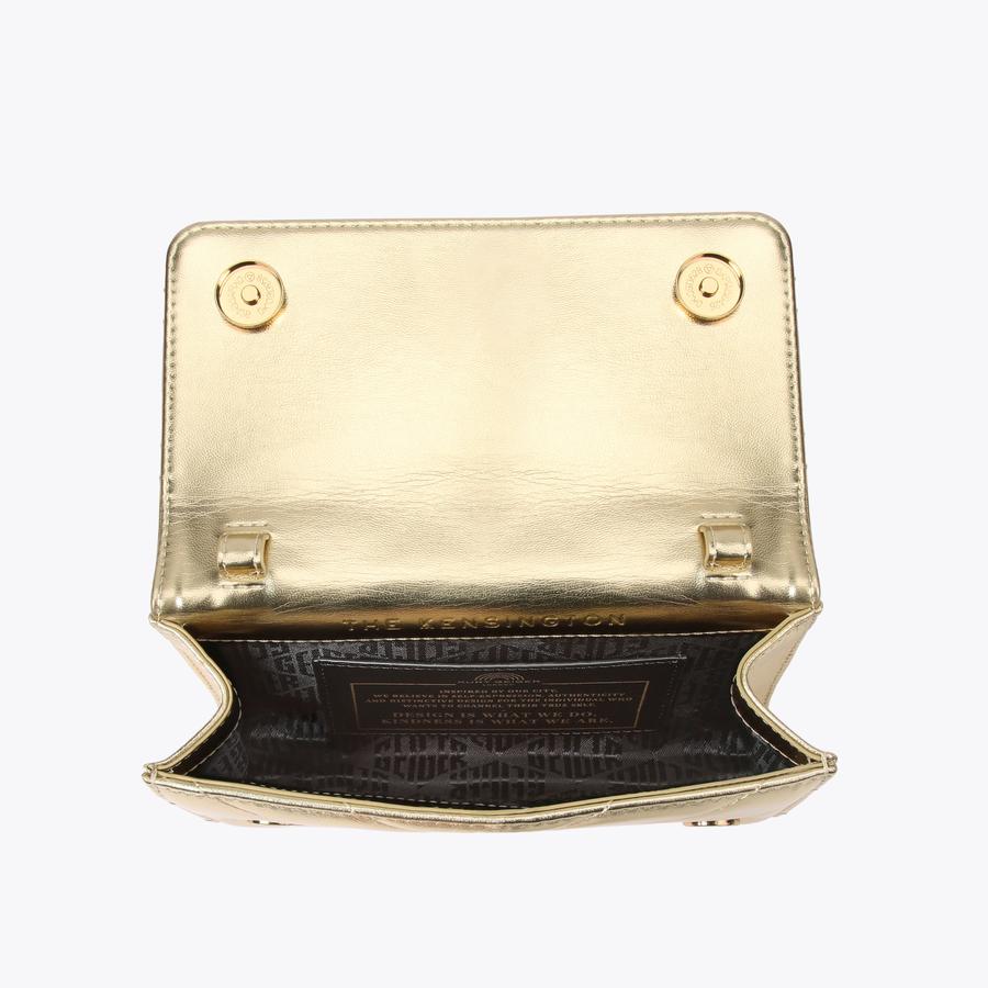 EXTRA MINI KENSINGTON Gold Cross Body Purse by KURT GEIGER LONDON