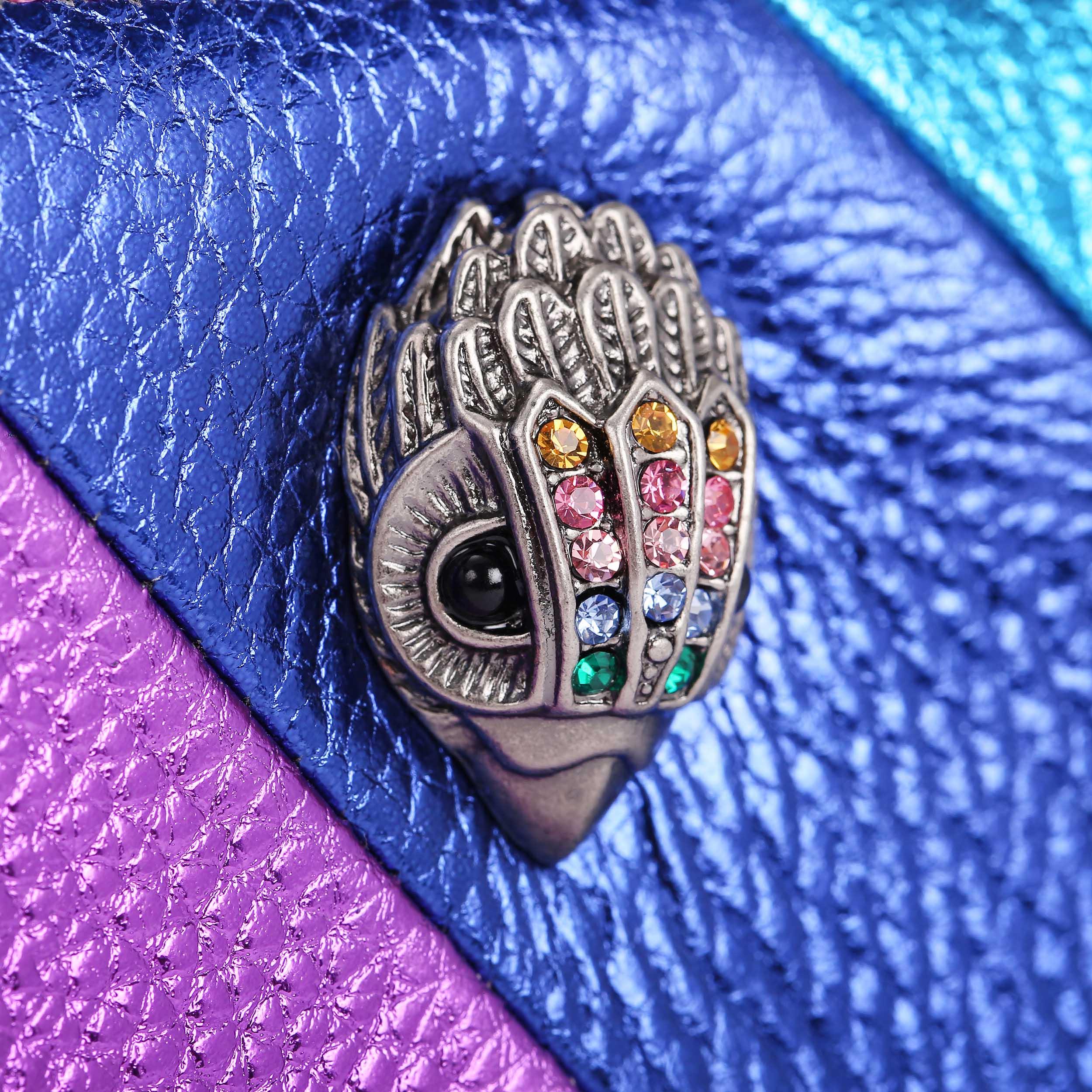 K ZIP AROUND WALLET EAGLE Rainbow Leather Wallet by KURT GEIGER LONDON