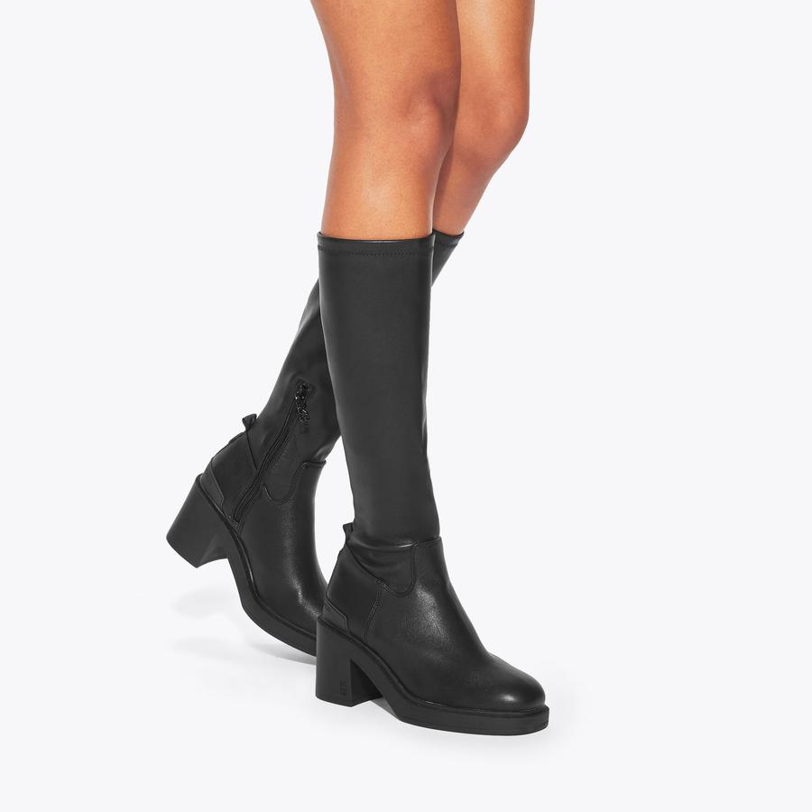 TATE KNEE Black Knee High Boots by KG KURT GEIGER