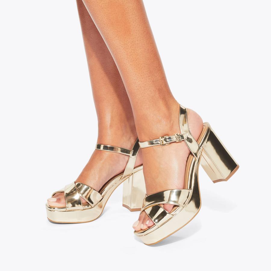 FENIX Gold Metallic Heels by KG KURT GEIGER