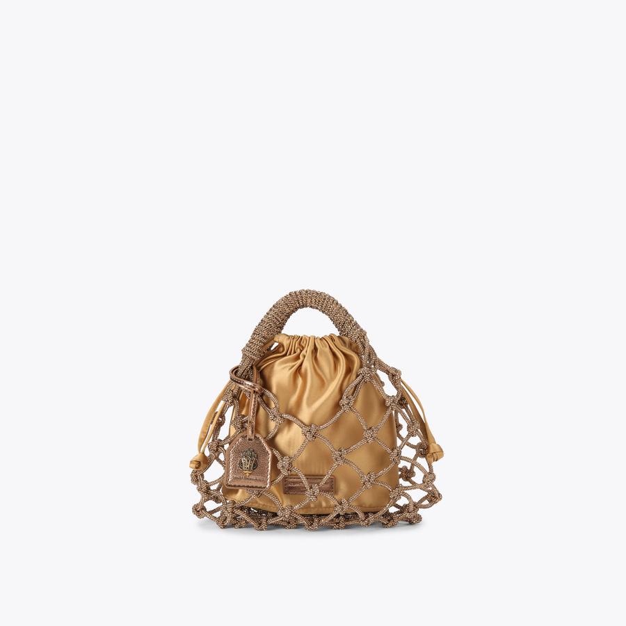 SM MACRAME CRYSTAL BAG Bronze Grab Bag by KURT GEIGER LONDON