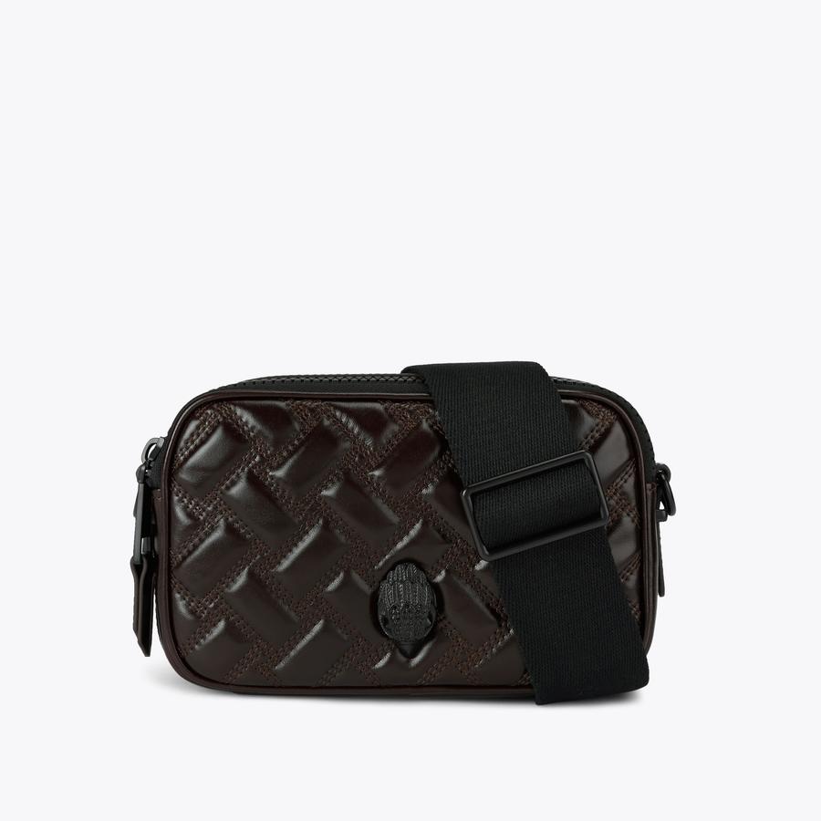 QTODOWN 2パック 2ZIP KENSINGTON CAMERA Lambskin Leather Kensington Camera Bag by