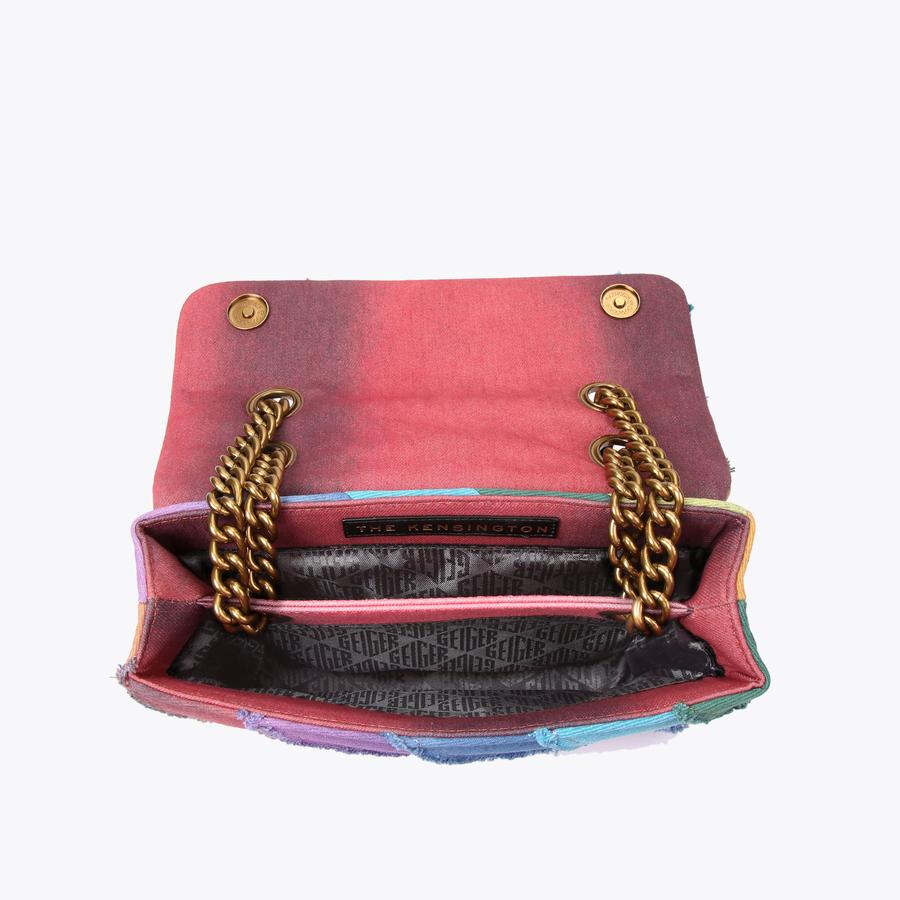 DENIM KENSINGTON BAG L Denim Dyed Shoulder Purse by KURT