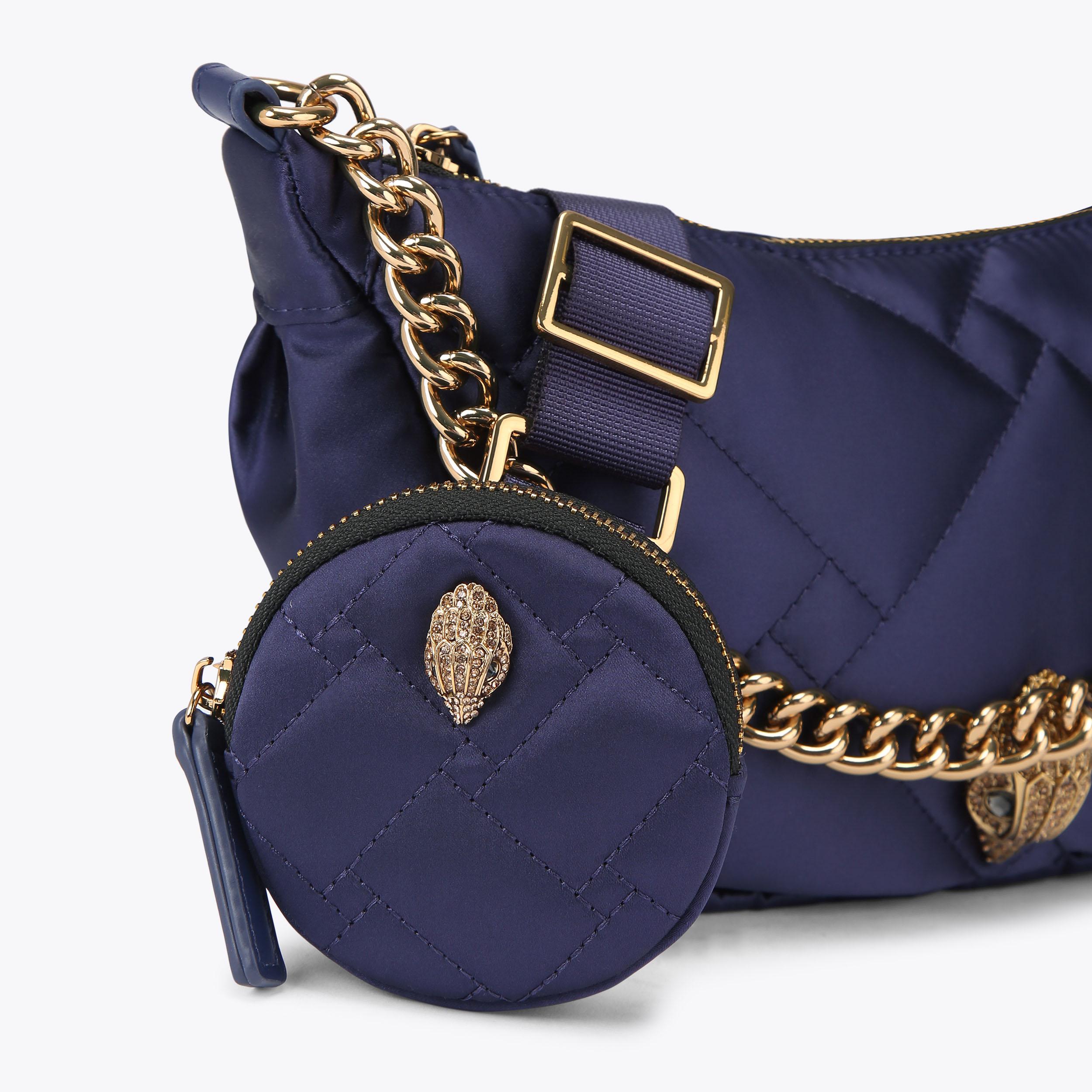 RECYCLED MOON CROSSBODY Navy Nylon Moon Cross Body by KURT GEIGER 