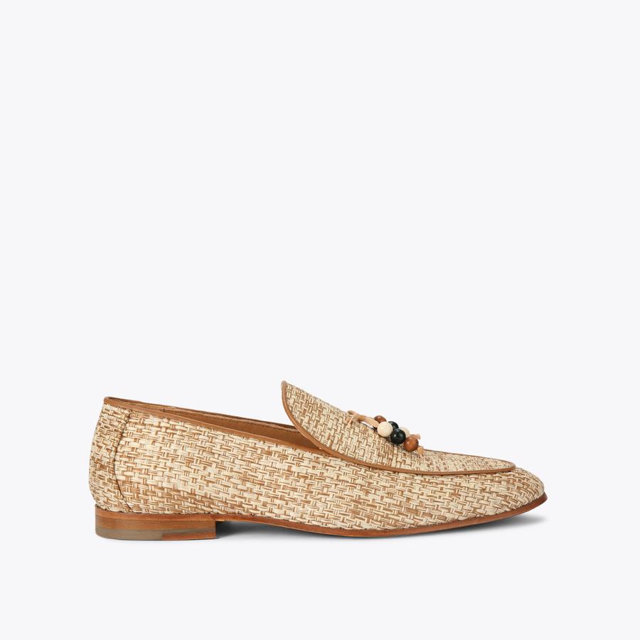 HENRI Woven Raffia Slip On Loafers by KURT GEIGER LONDON