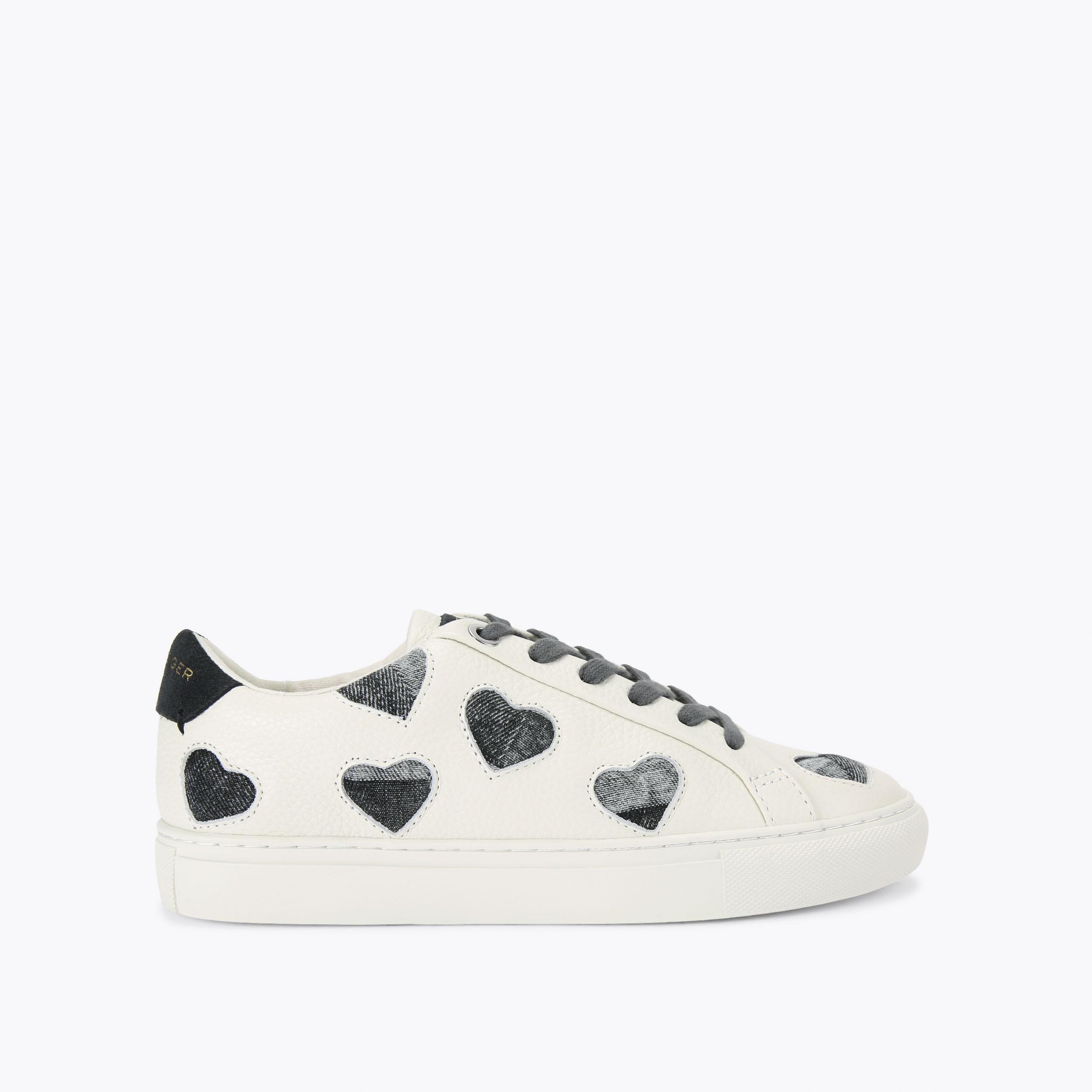 LANE LOVE Bone Leather Lace Up Sneaker by KURT GEIGER LONDON