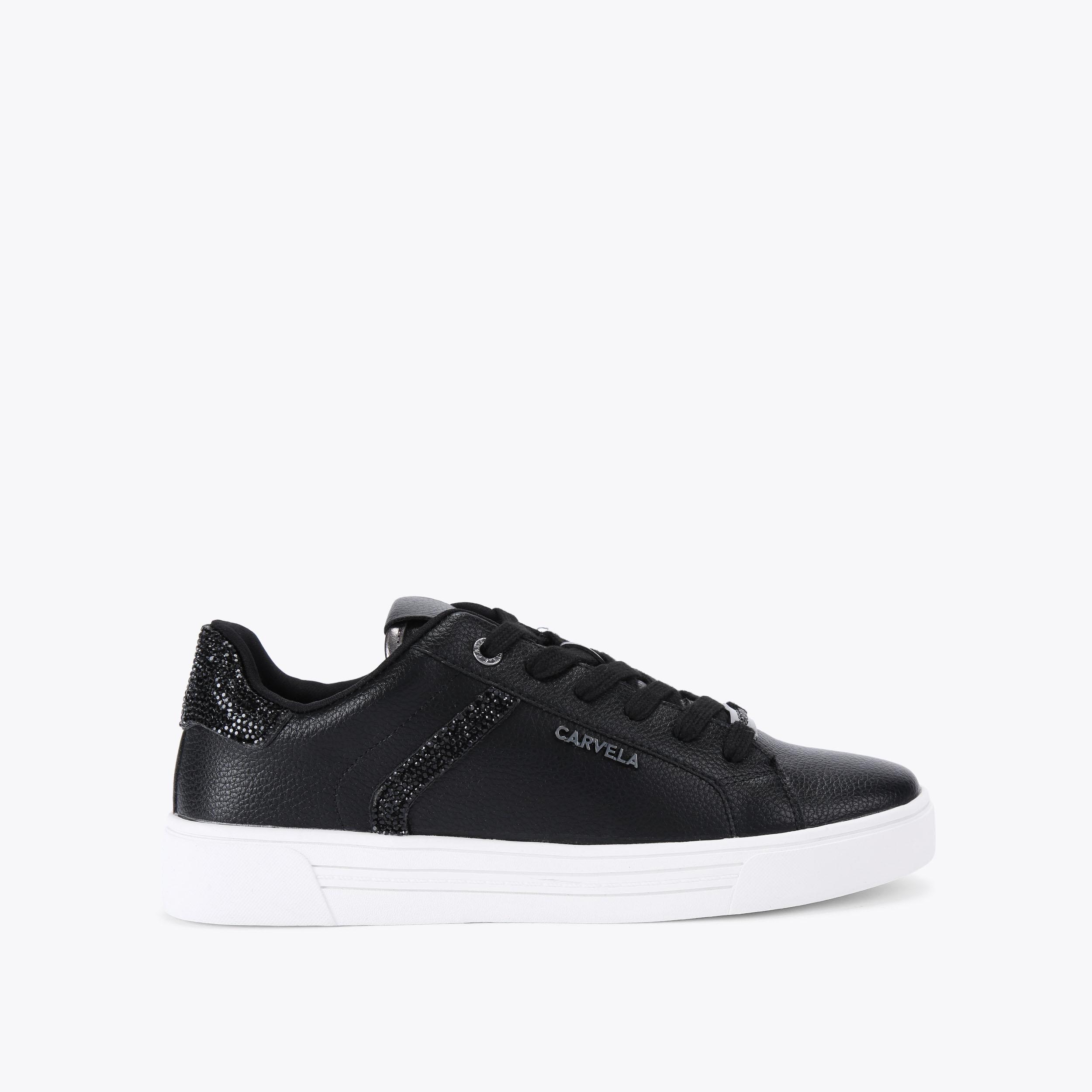 FLORENCIA SNEAKER Black Lace Up Trainer by CARVELA