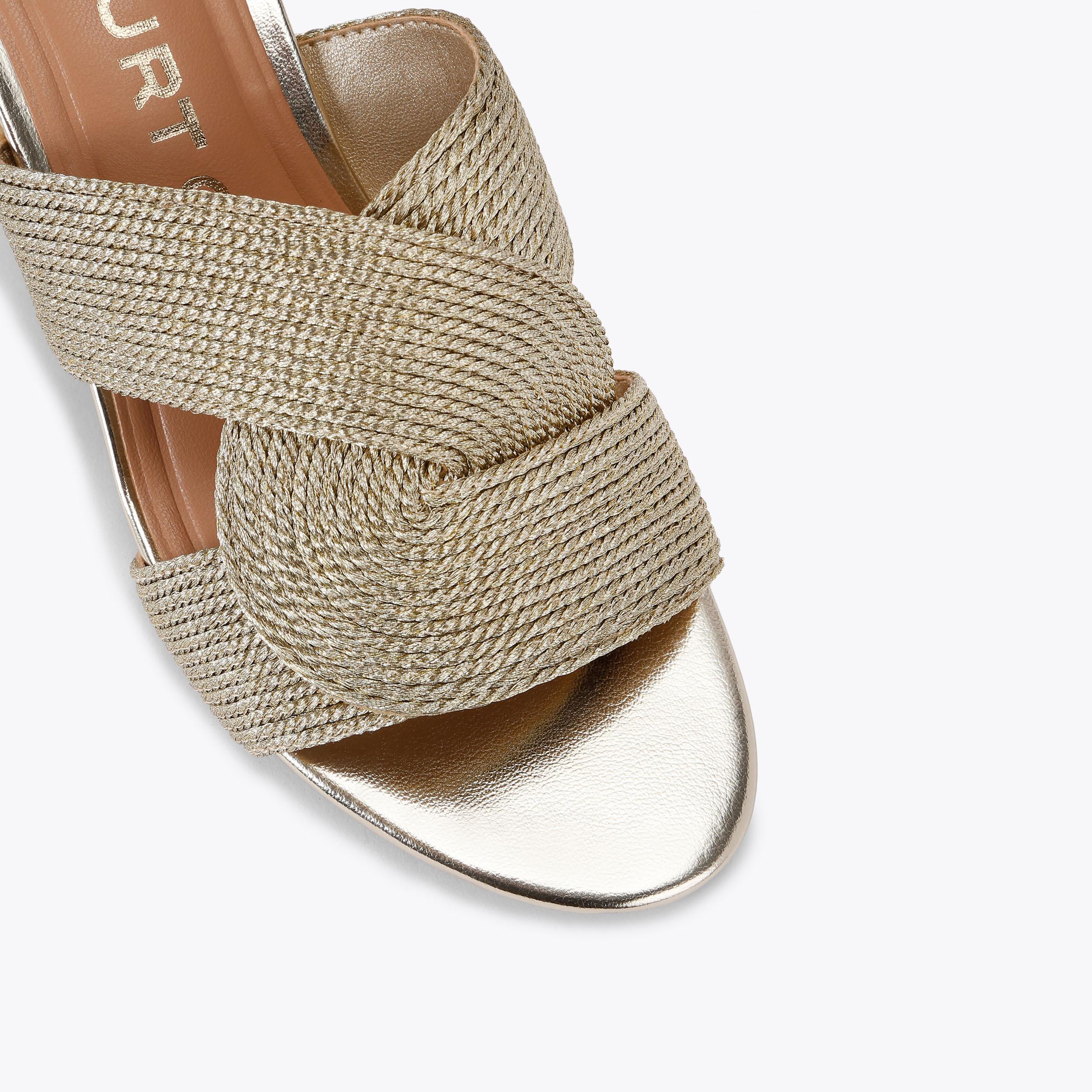 ROSIE Gold Rope Heel by KG KURT GEIGER