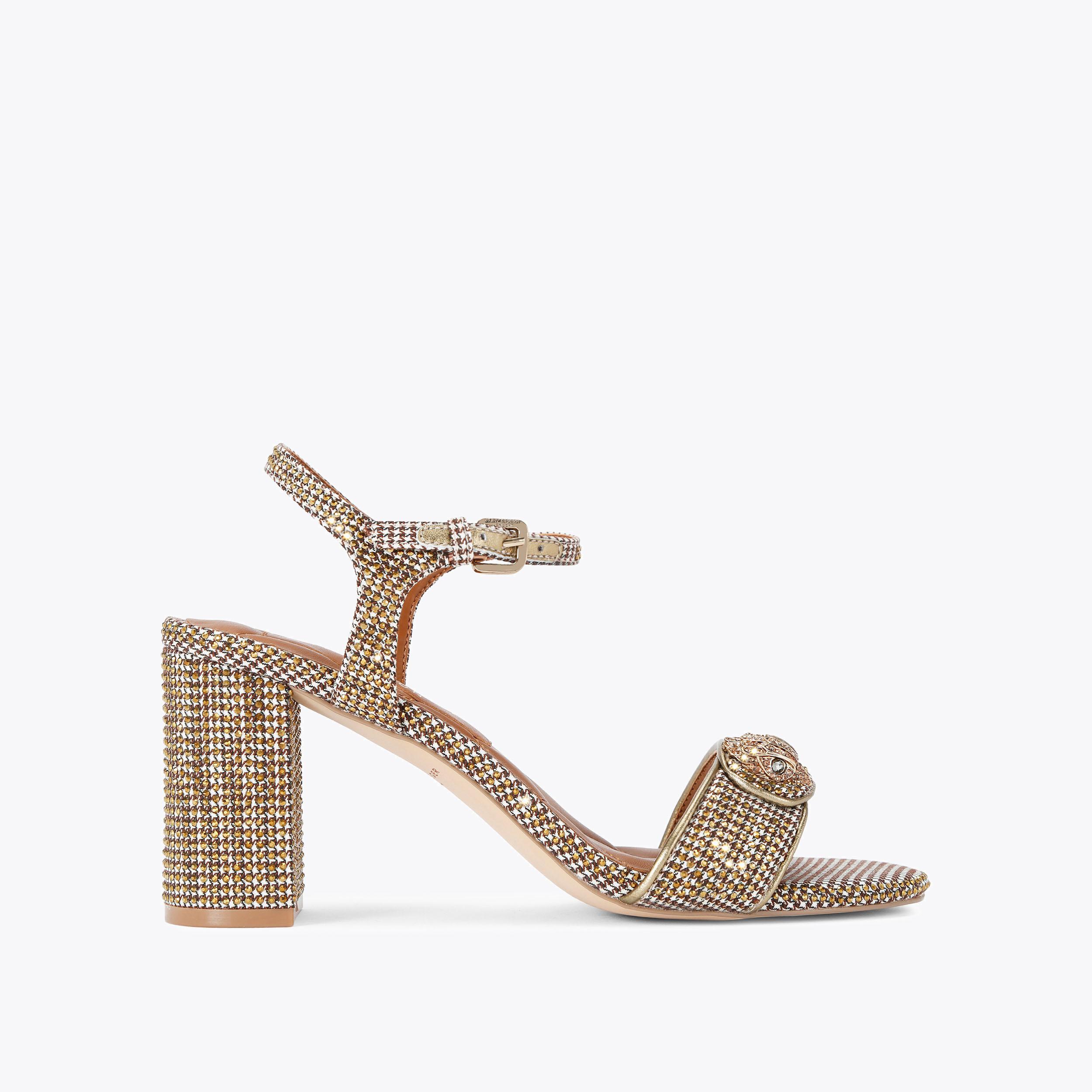 KENSINGTON LANGLEY beige block heels by KURT GEIGER LONDON