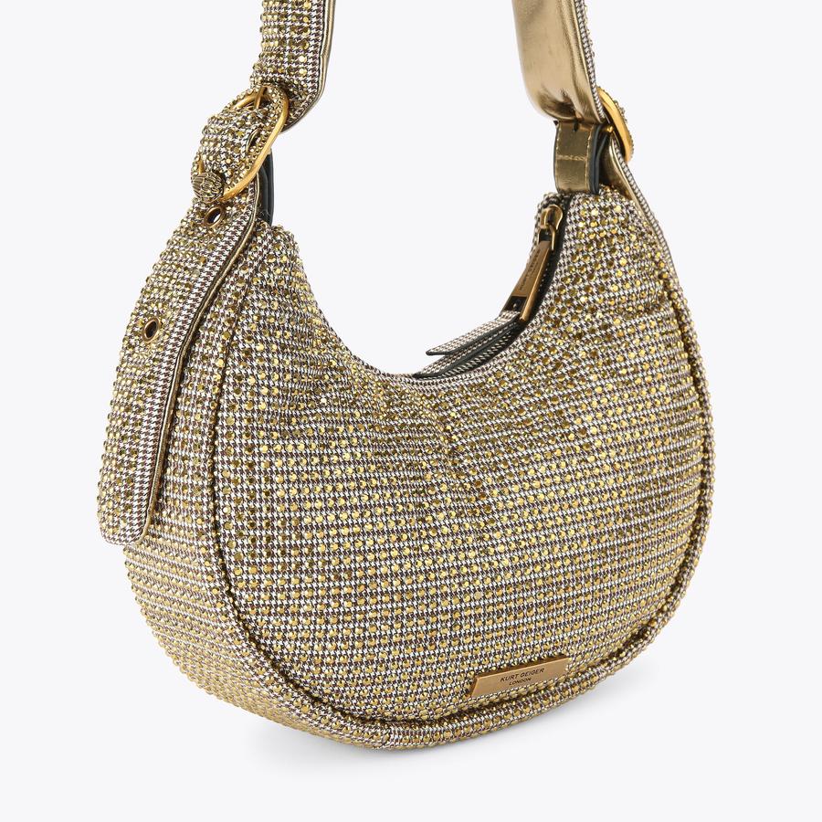 KURT GEIGER Small Kensington Puff Houndstooth Shoulder Bag Neutrals