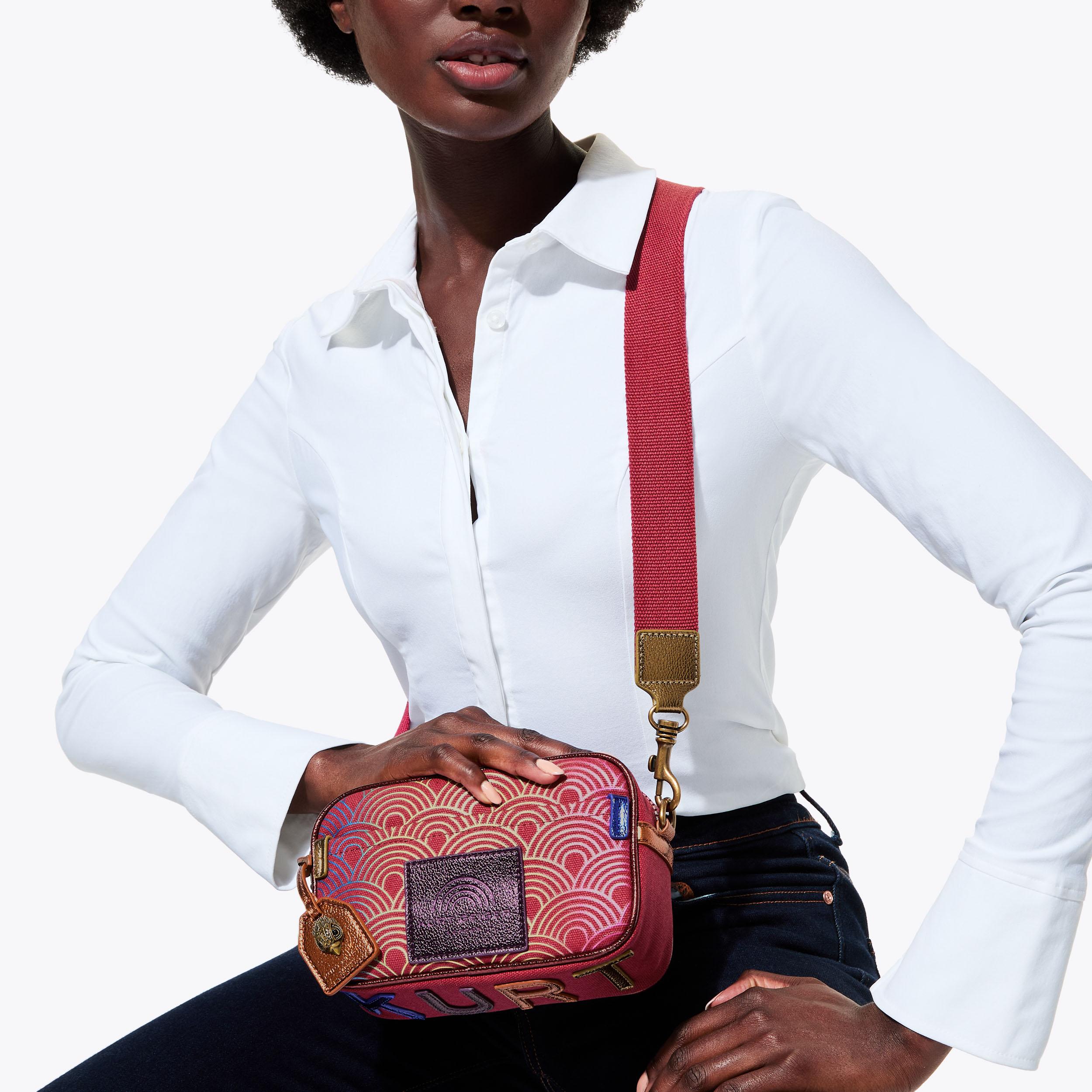 SOUTHBANK SM CAMERA BAG Red Rainbow Camera Purse by KURT GEIGER LONDON