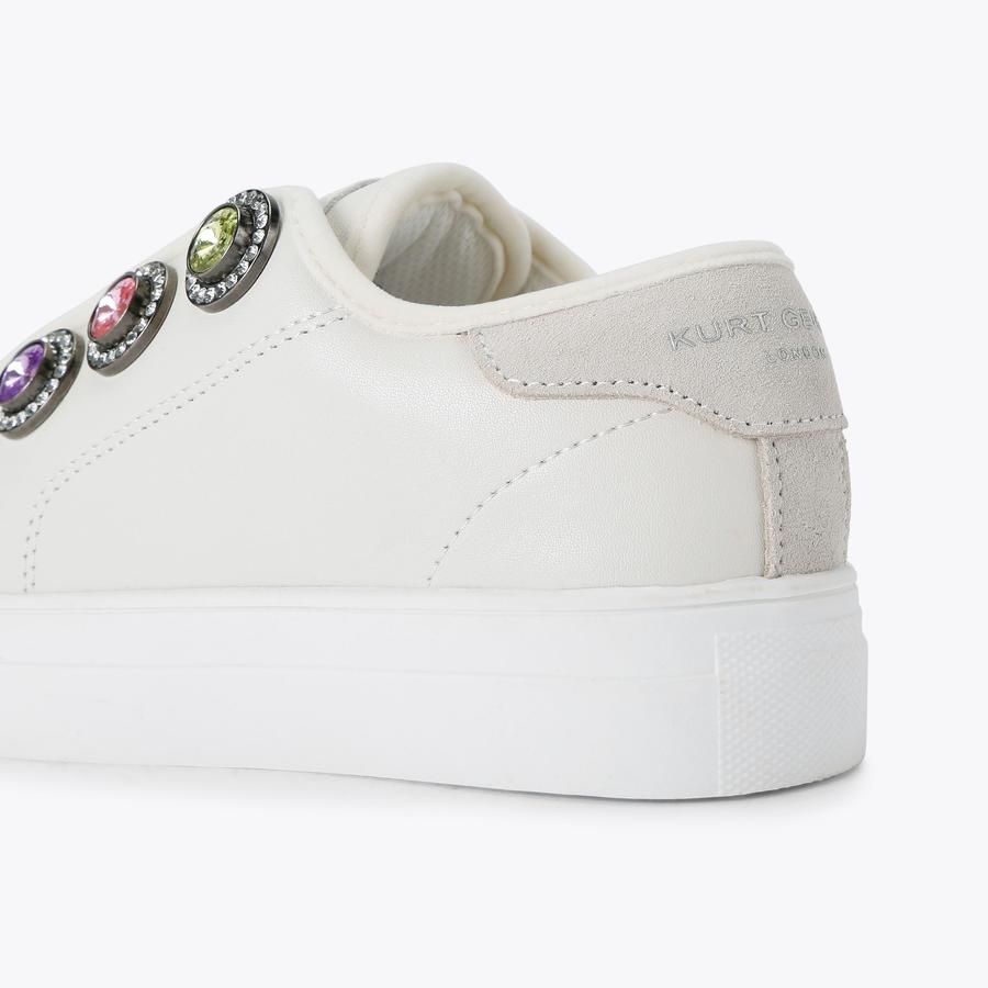 MINI LANEY OCTAVIA Bone Crystal Sneaker by KURT GEIGER LONDON