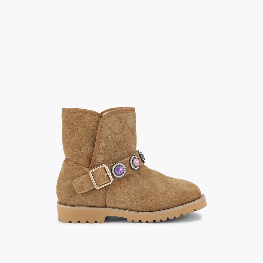 MINI ORSON BOOT Tan Suede Ankle Boot by KURT GEIGER LONDON