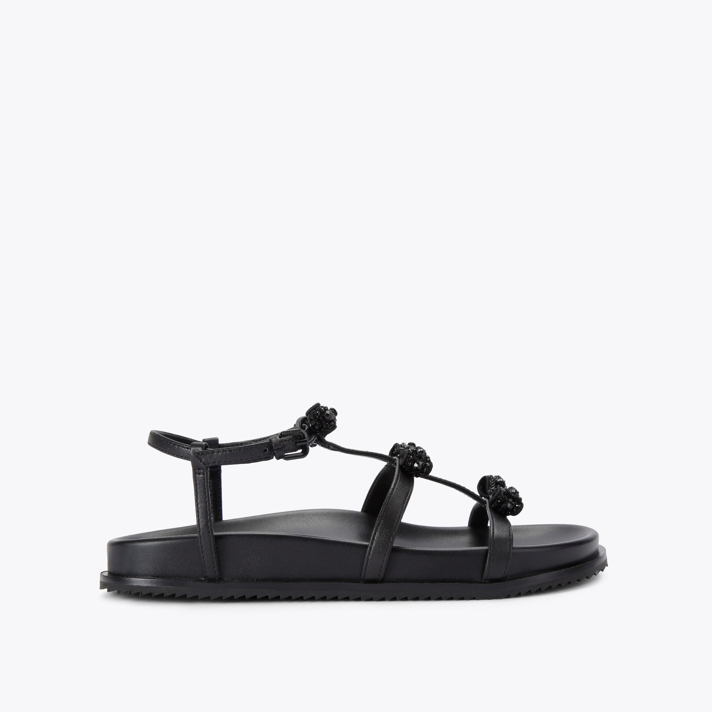 PIERRA MICRO BOW DR SDL Black Drench Sandal by KURT GEIGER LONDON