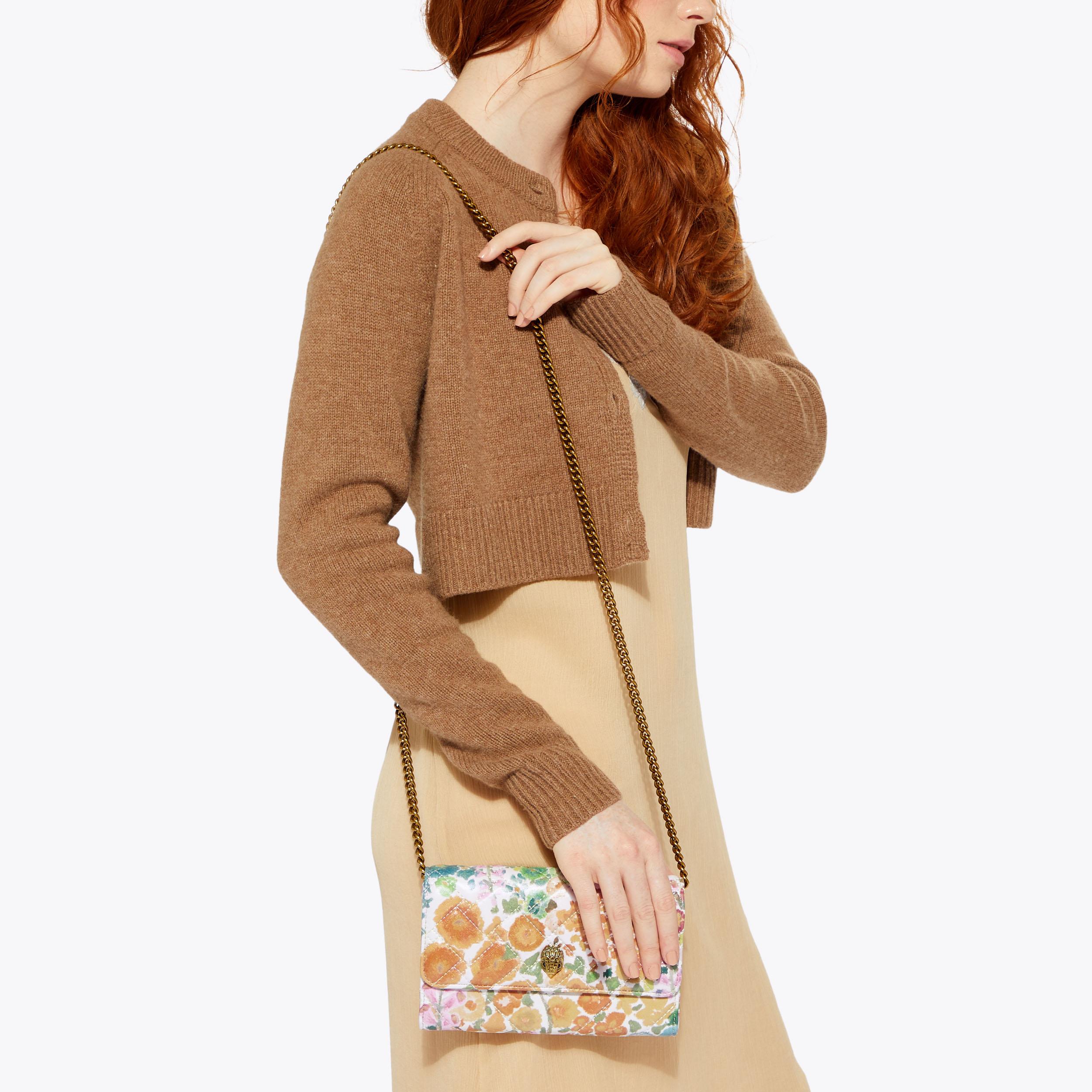 FC WALLET WITH CHAIN Floral Couture Wallet On Chain by KURT GEIGER