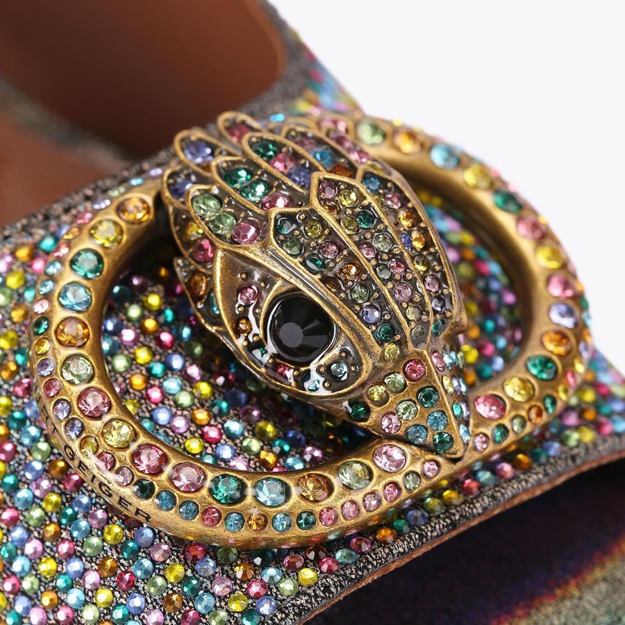 CHELSEA BLOCK SQ SLING Crystal Embellished Slingback Heel by