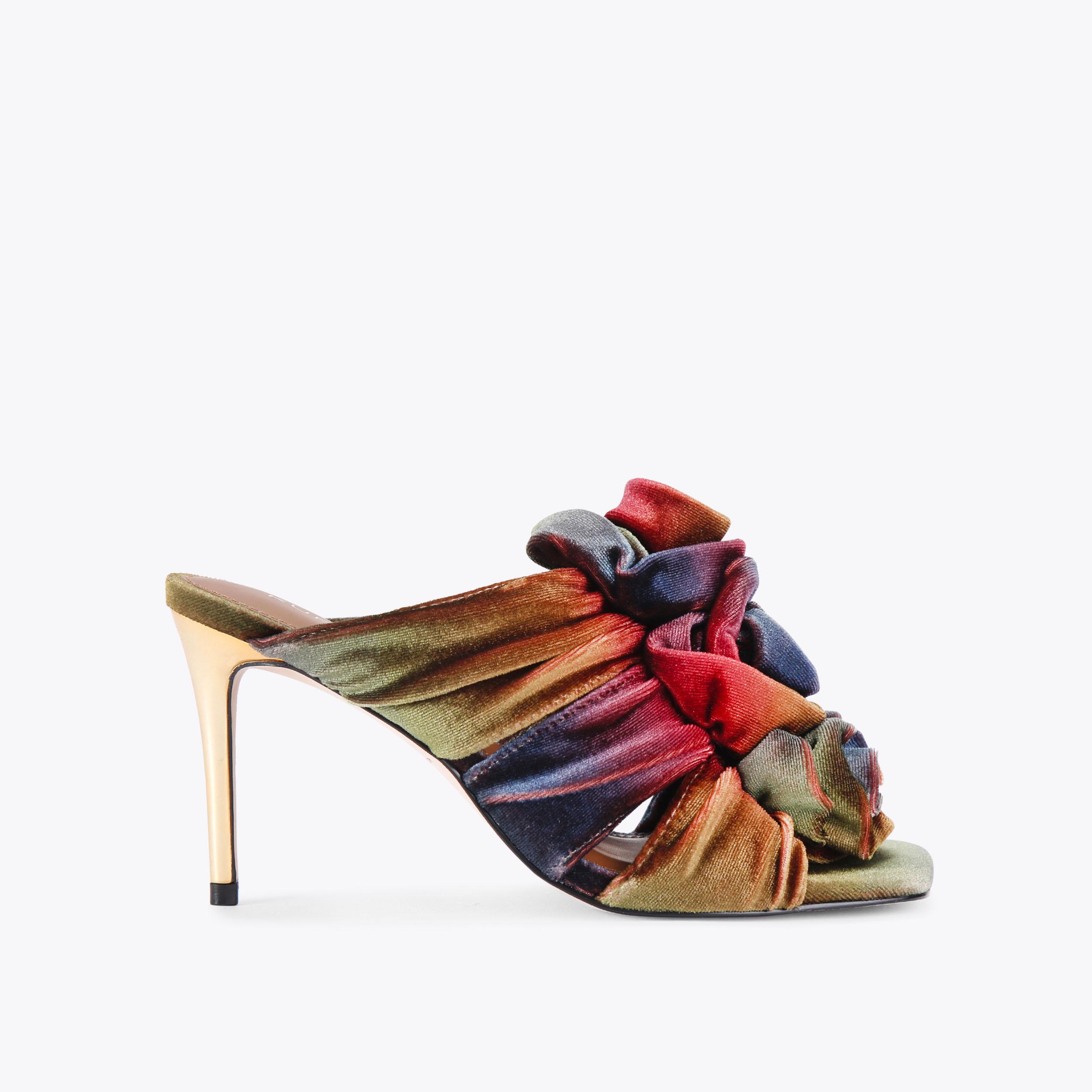 BLOOM MULE Velvet Mule Heels by KURT GEIGER LONDON