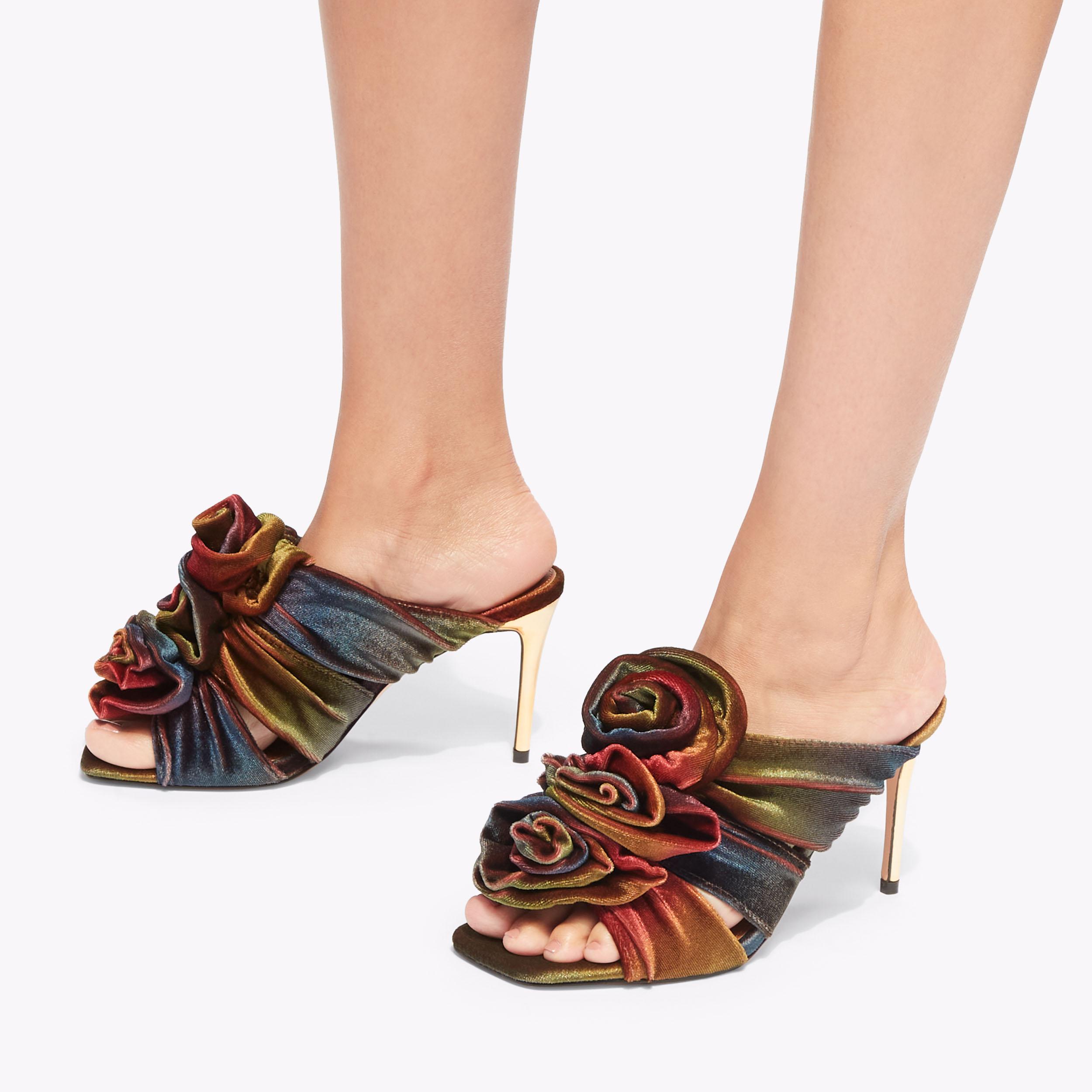 BLOOM MULE Velvet Mule Heels by KURT GEIGER LONDON