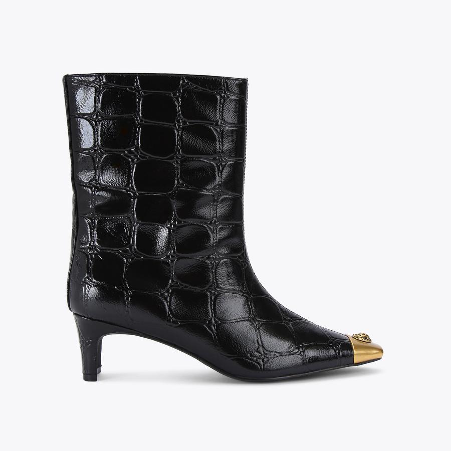 Croc embossed ankle boots hotsell