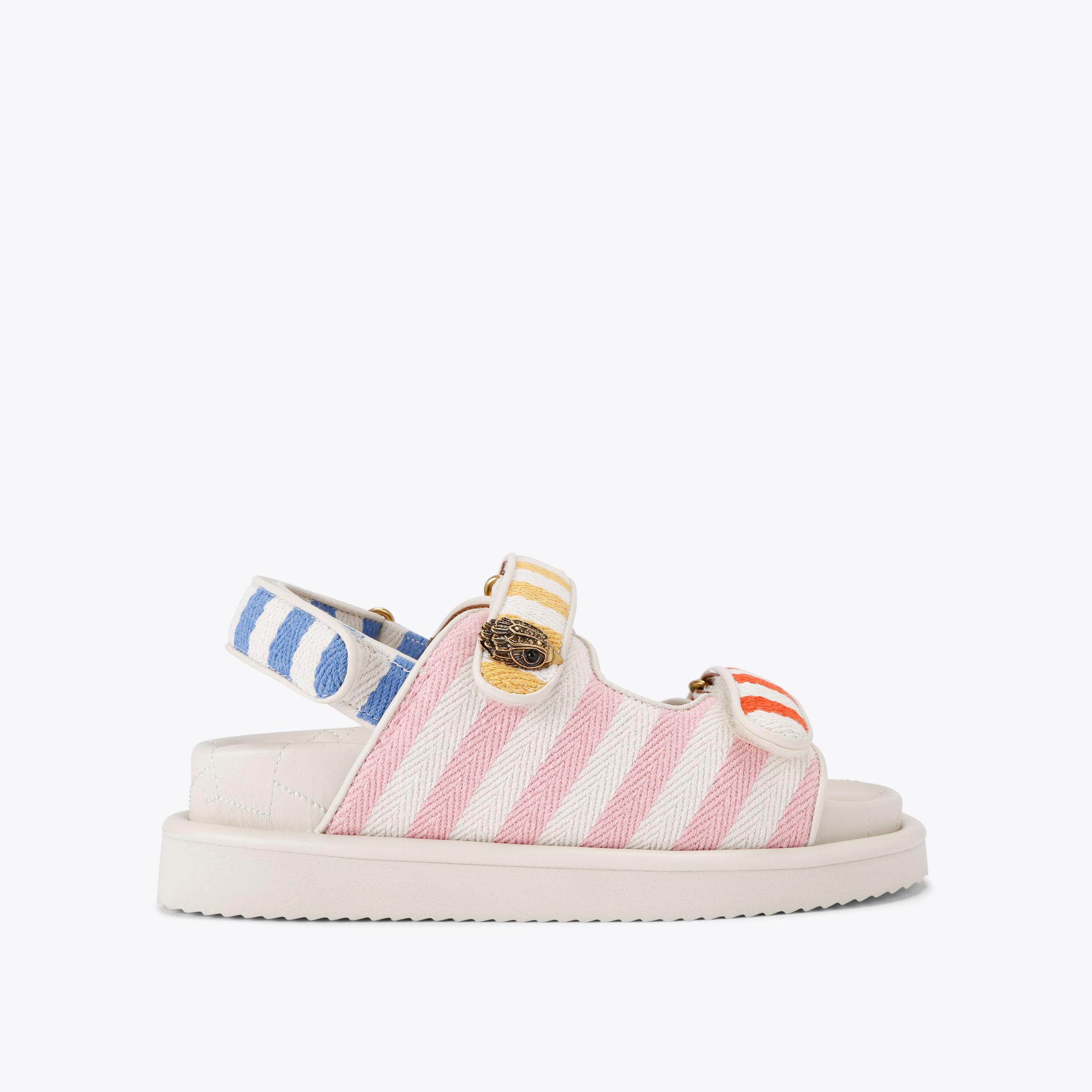 ORSON Canvas Rainbow Stripe Chunky Sandal by KURT GEIGER LONDON