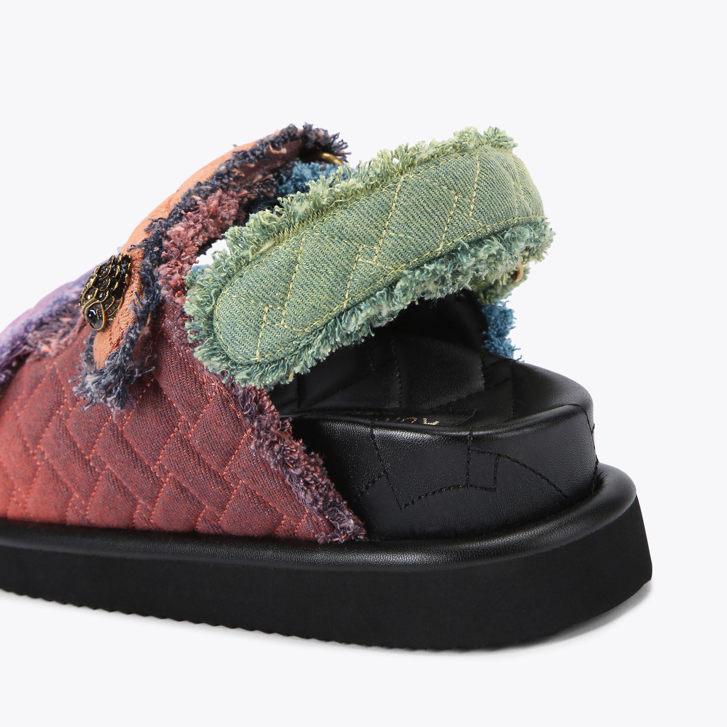 ORSON Multi Denim Velcro Chunky Sandal by KURT GEIGER LONDON