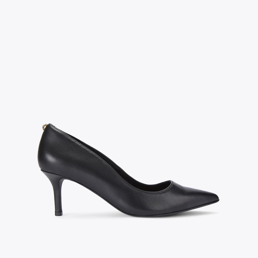 KENSINGTON FLEXI 65 Black Leather Court Heel by KURT GEIGER LONDON