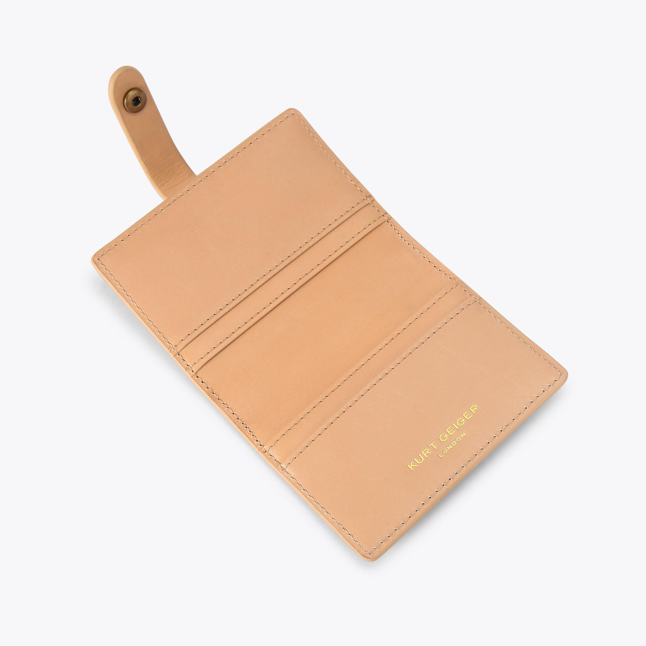 BOND MULTI CARD HOLDER Taupe Leather Card Holder by KURT GEIGER LONDON