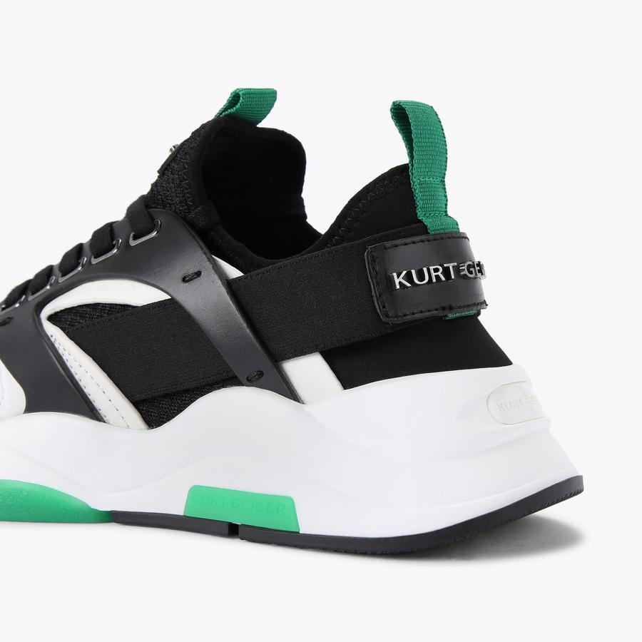 RICHMOND RUNNER Green Lace Up Trainer by KURT GEIGER LONDON