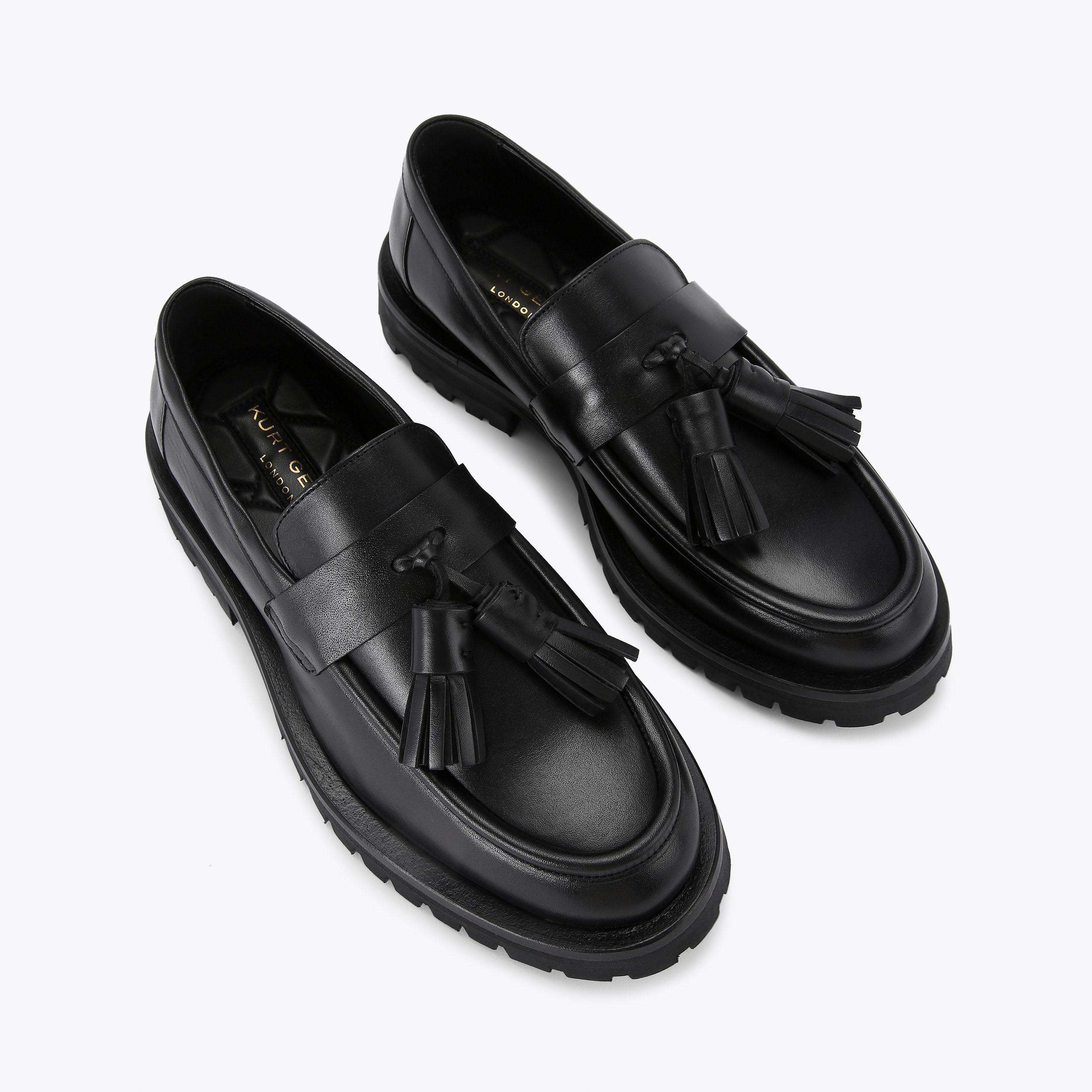 Black dress shoes with tassels clearance