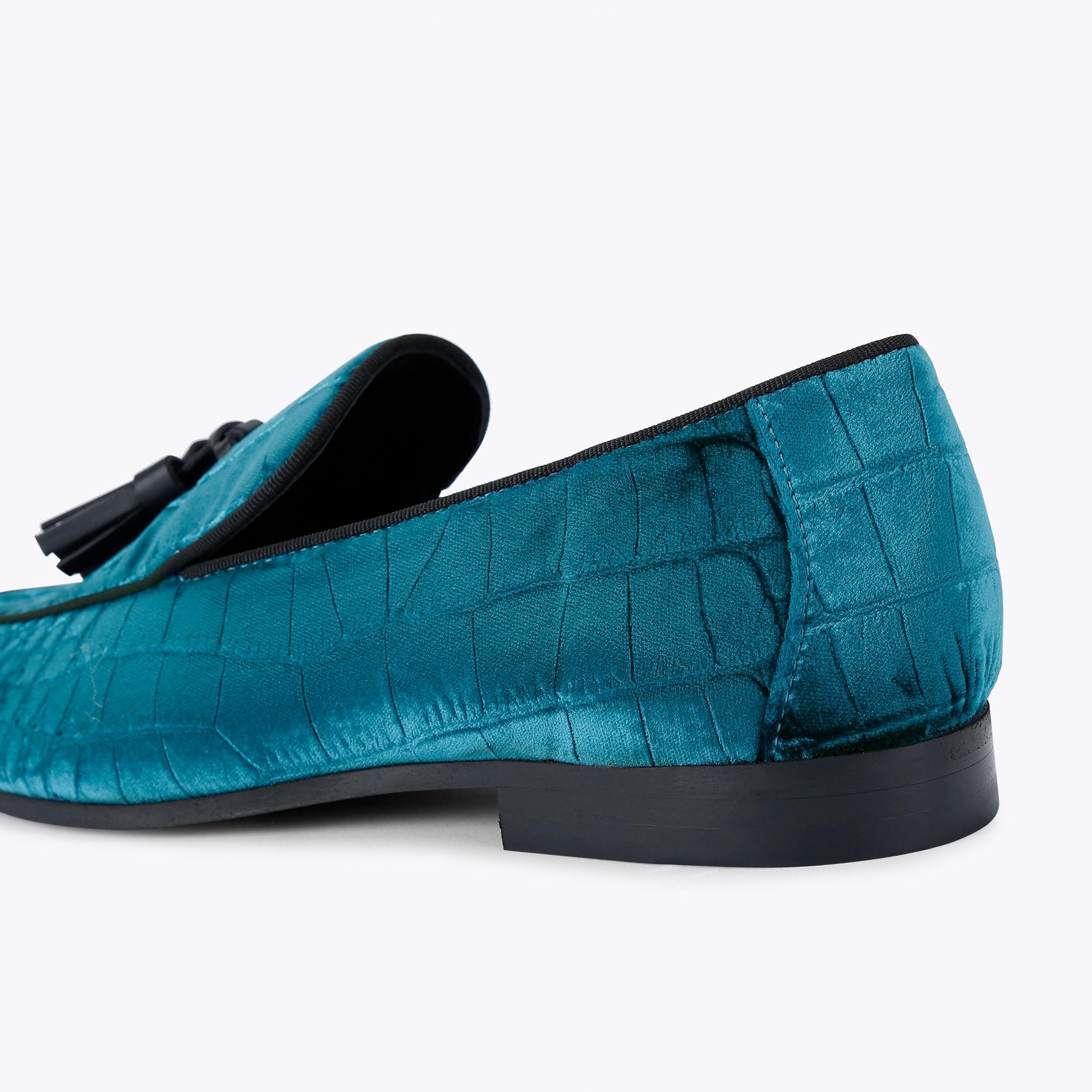 Teal blue loafers store