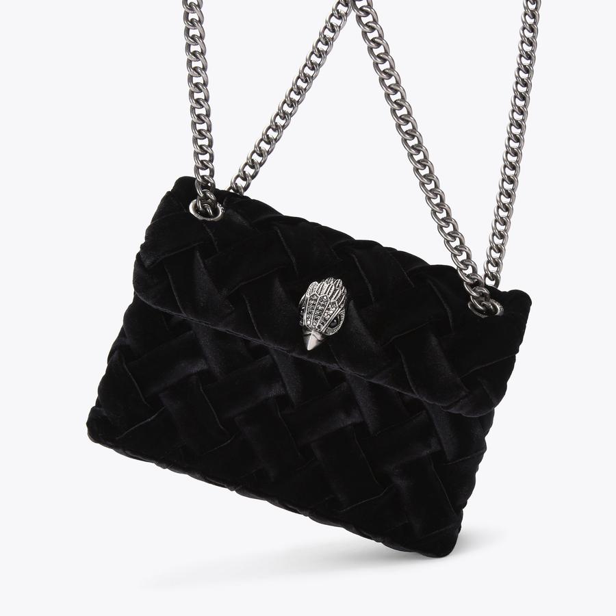 Small black velvet bag store