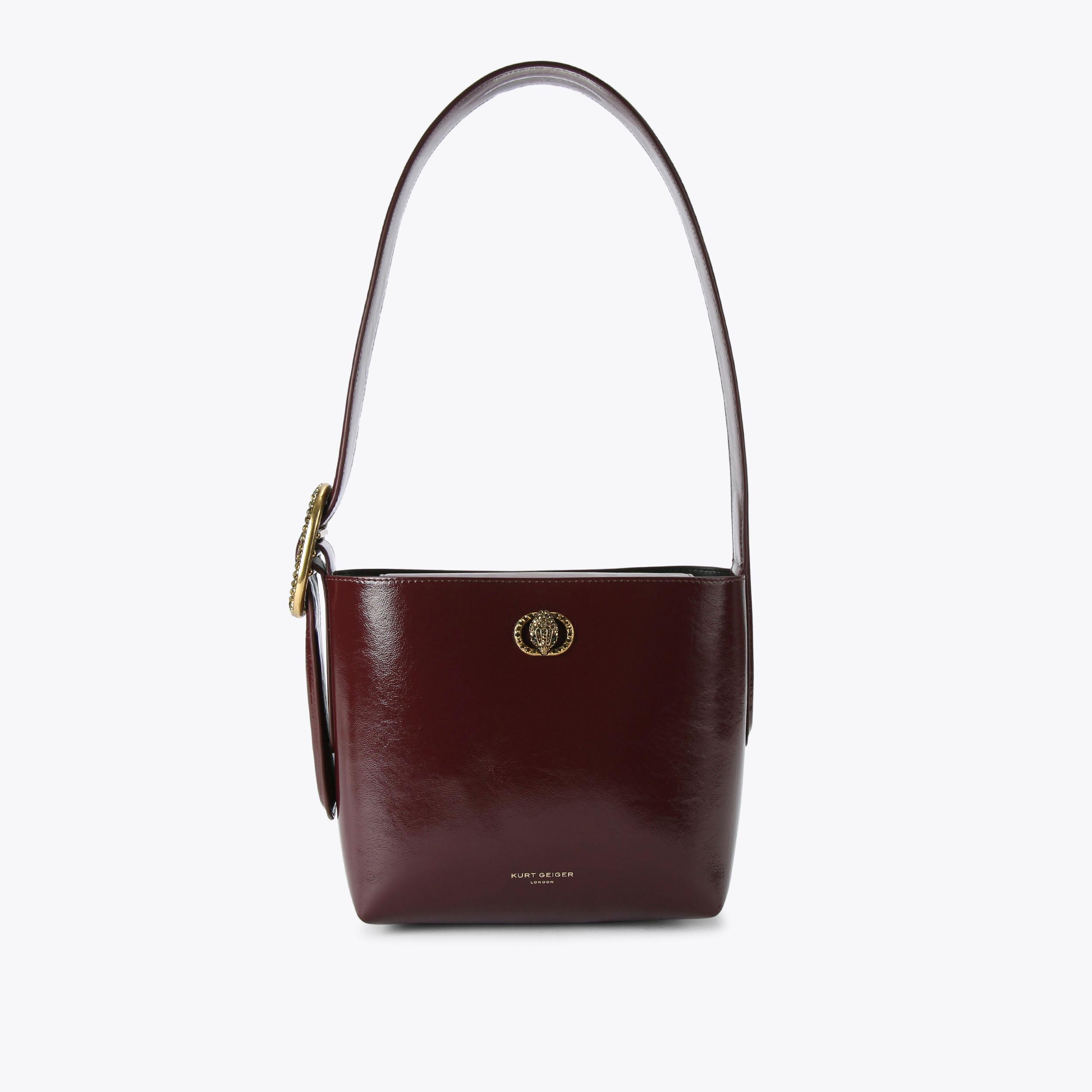 SM CHELSEA BUCKET BAG Wine Bucket Purse by KURT GEIGER LONDON