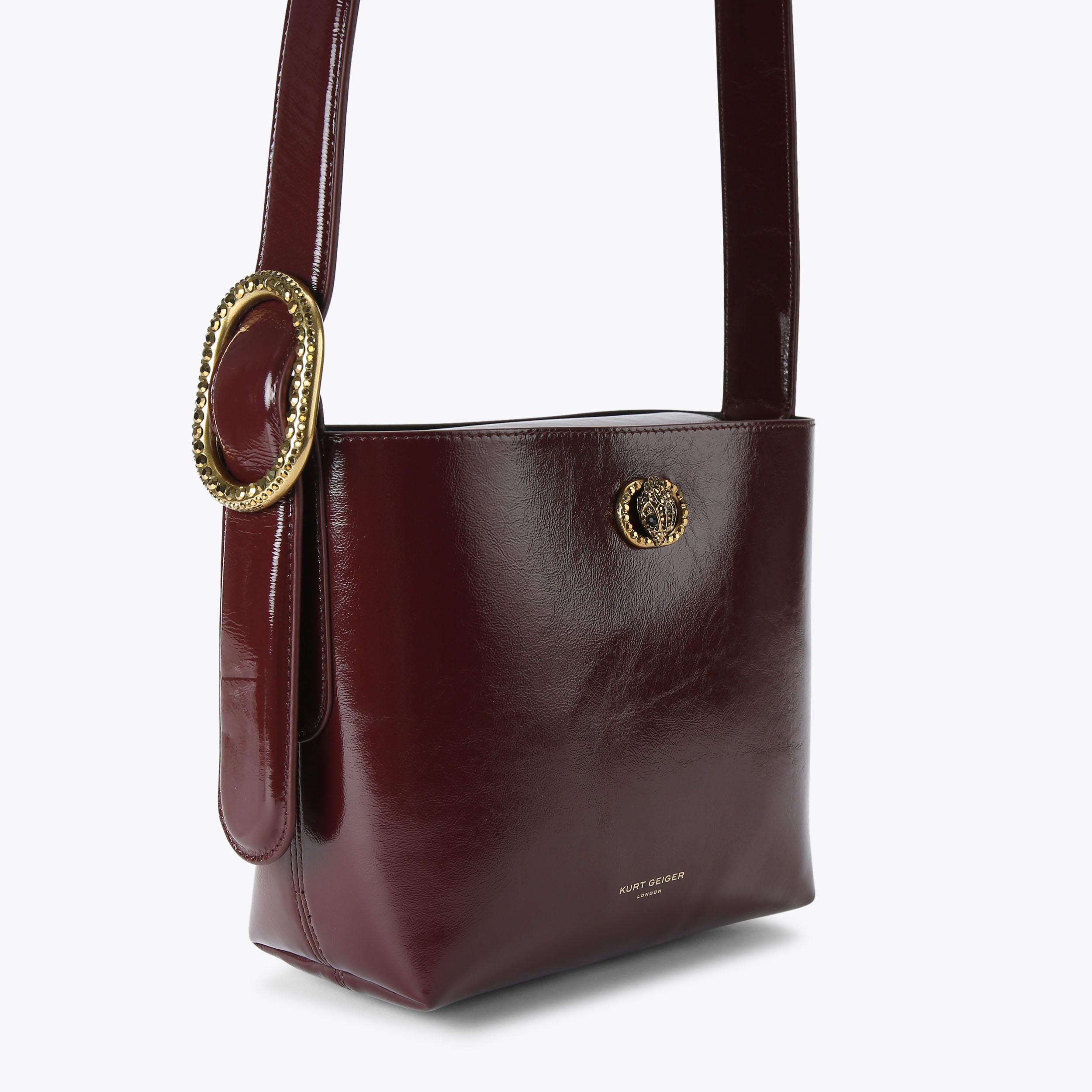 SM CHELSEA BUCKET BAG Wine Bucket Purse by KURT GEIGER LONDON