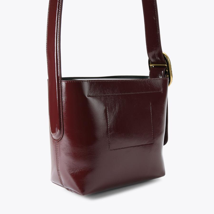 SM CHELSEA BUCKET BAG Wine Bucket Purse by KURT GEIGER LONDON
