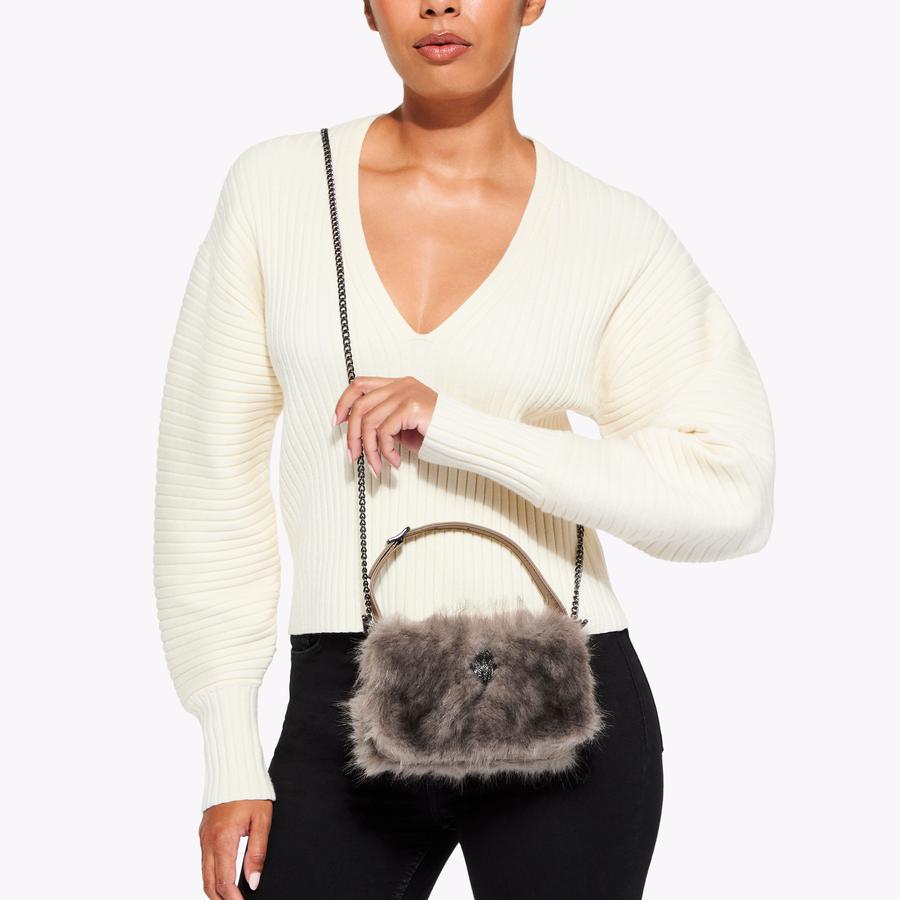 Faux fur shoulder bag hotsell