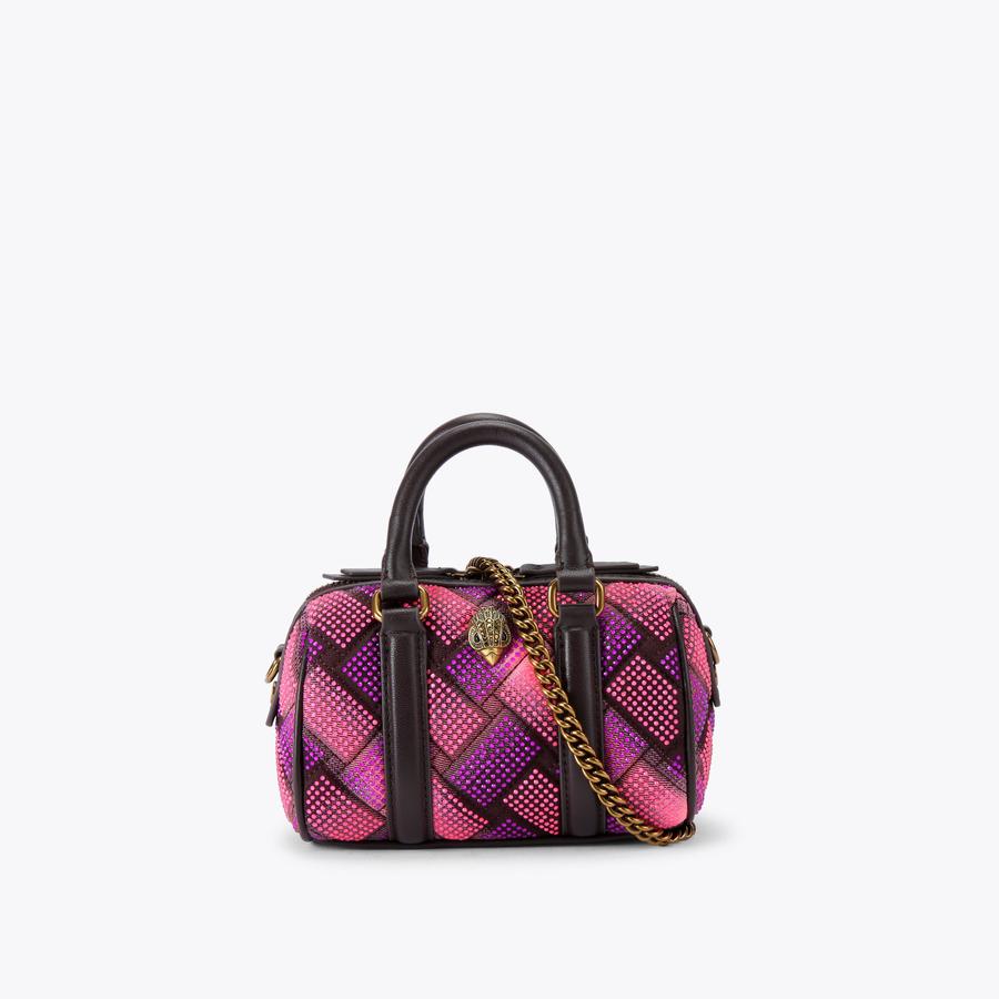 XS KENSINGTON BOSTON Pink Denim Quilted Cross Body Purse by KURT