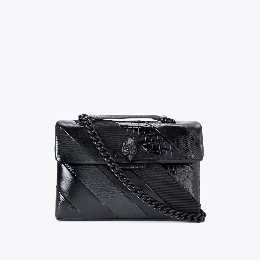 Black leather shoulder purse best sale