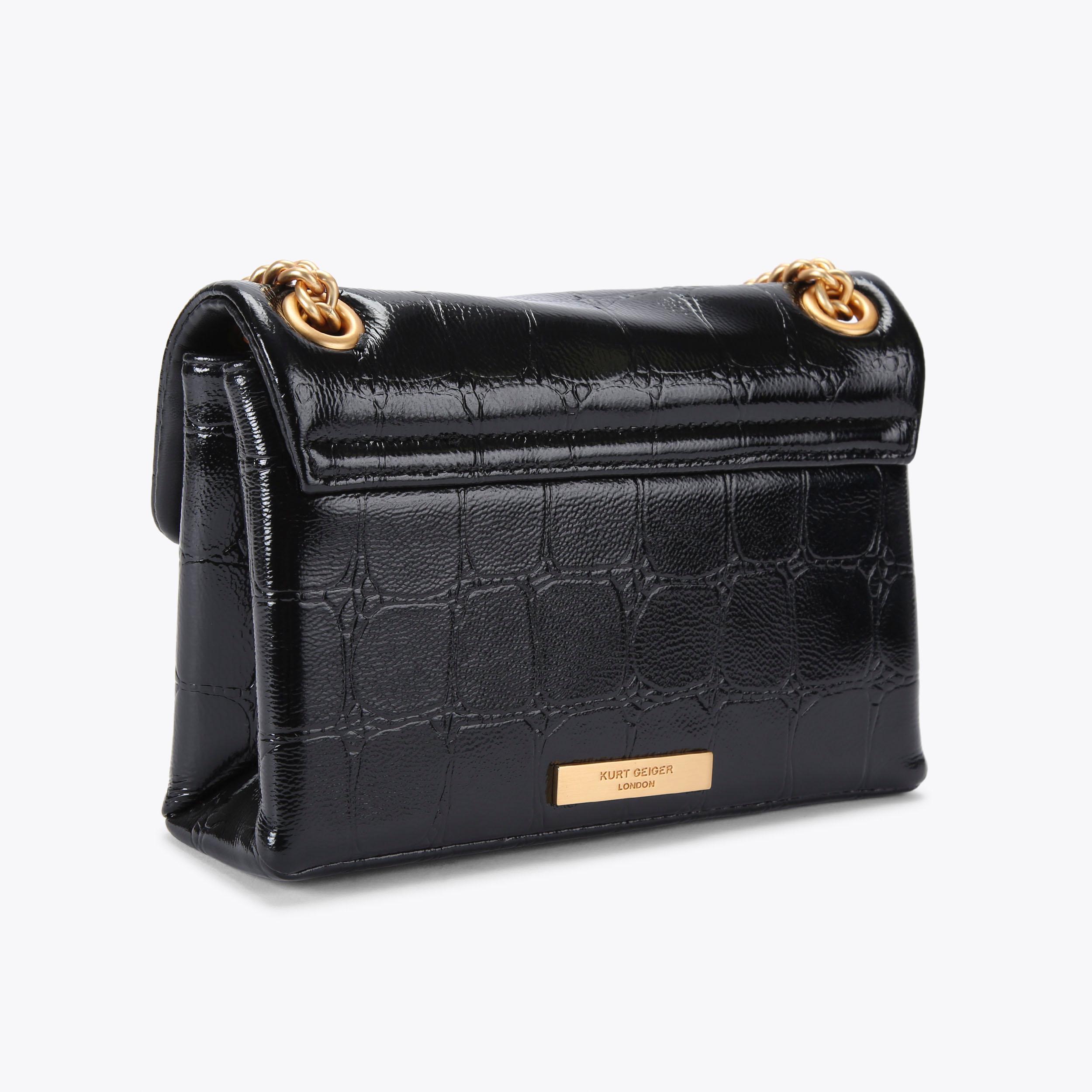 Kurt geiger black croc bag shop