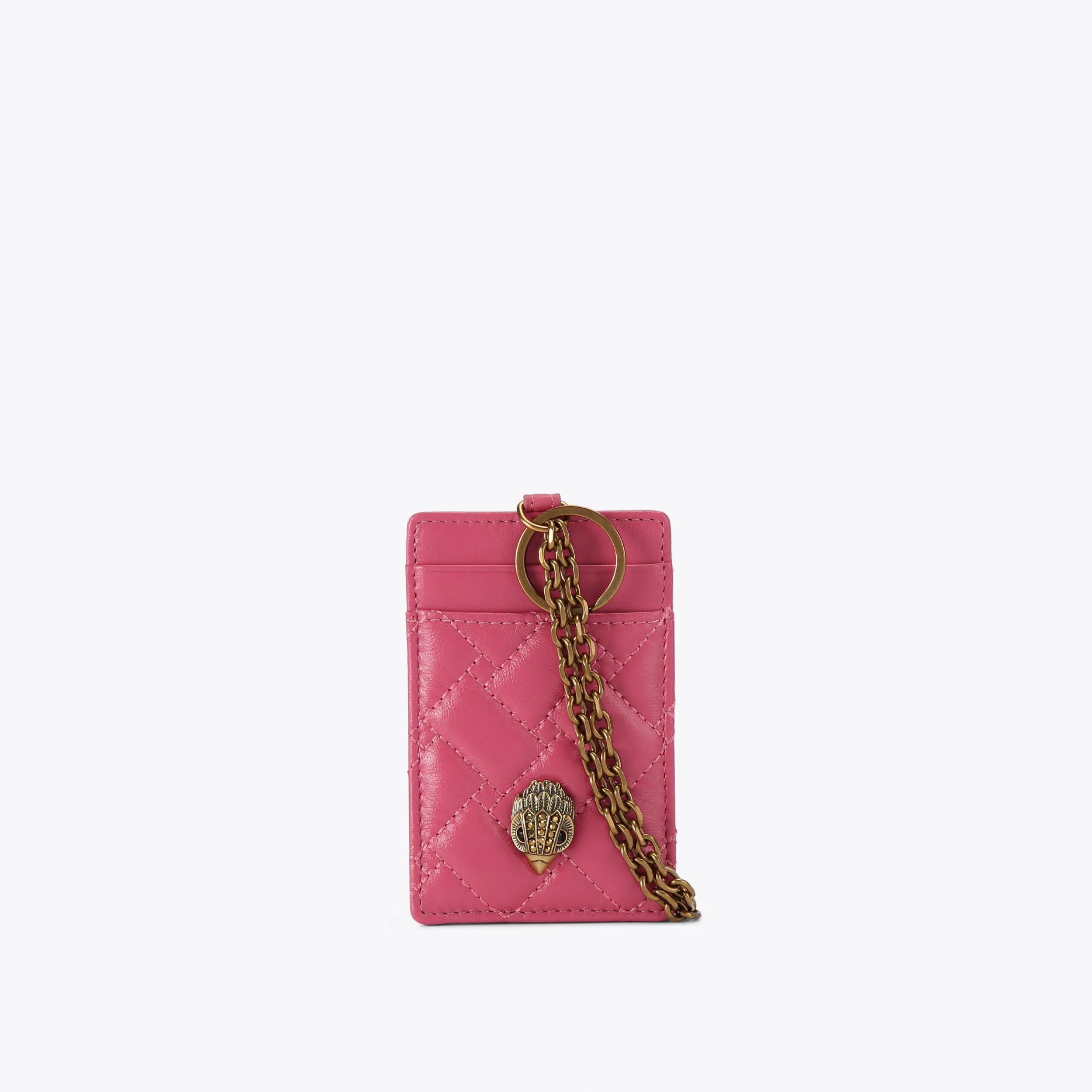 KENSINGTON LANYARD CC Fuchsia Leather Lanyard by KURT GEIGER LONDON