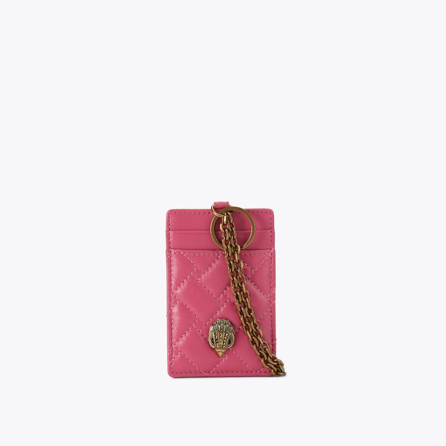 KENSINGTON LANYARD CC Fuchsia Leather Lanyard by KURT GEIGER LONDON